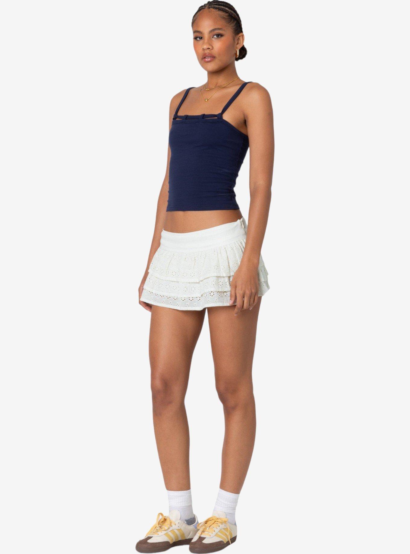 Edikted Looped Neckline Tank Top, BLUE, alternate