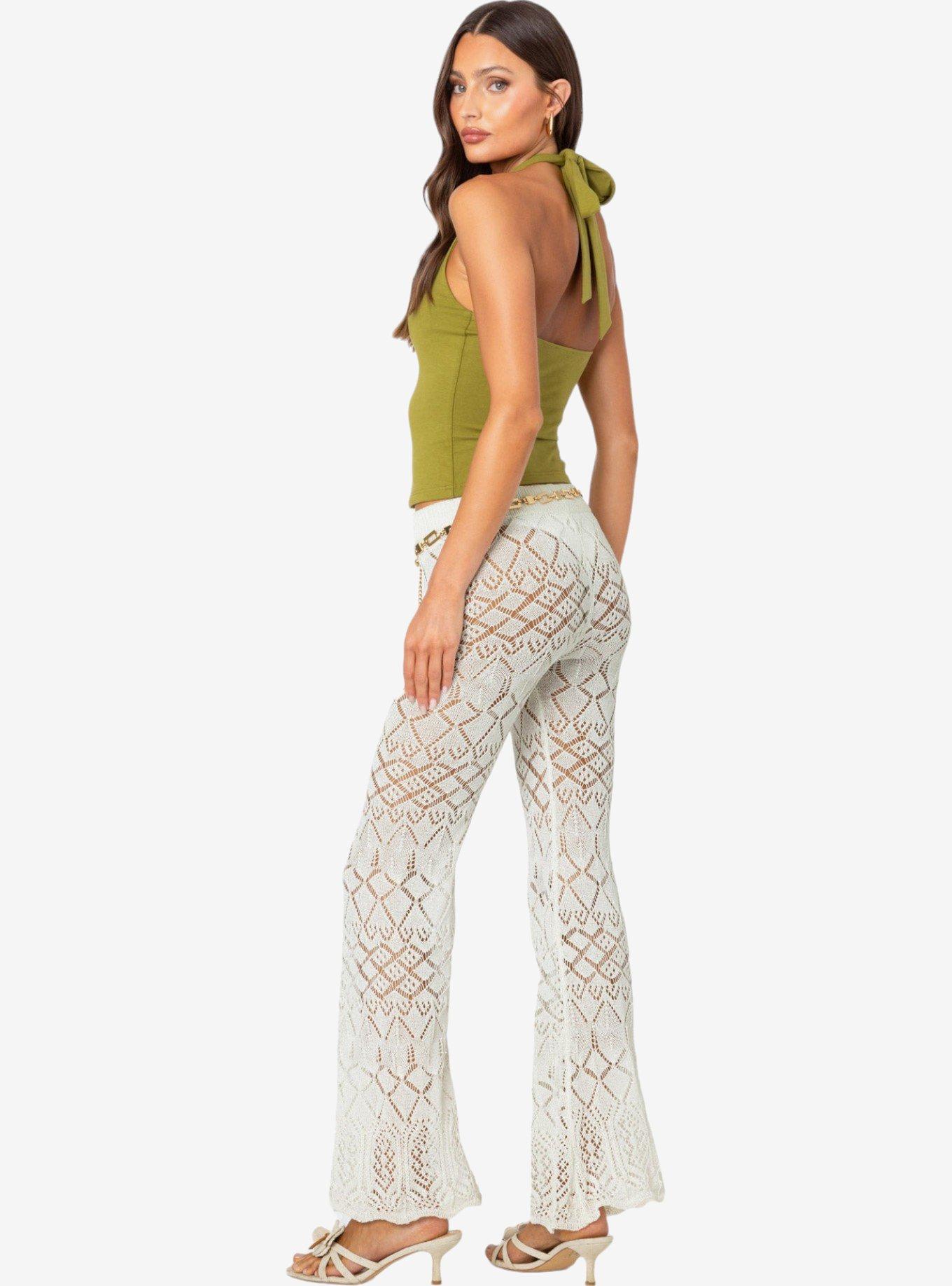 Edikted Poet Cinched Halter Top, GREEN, alternate