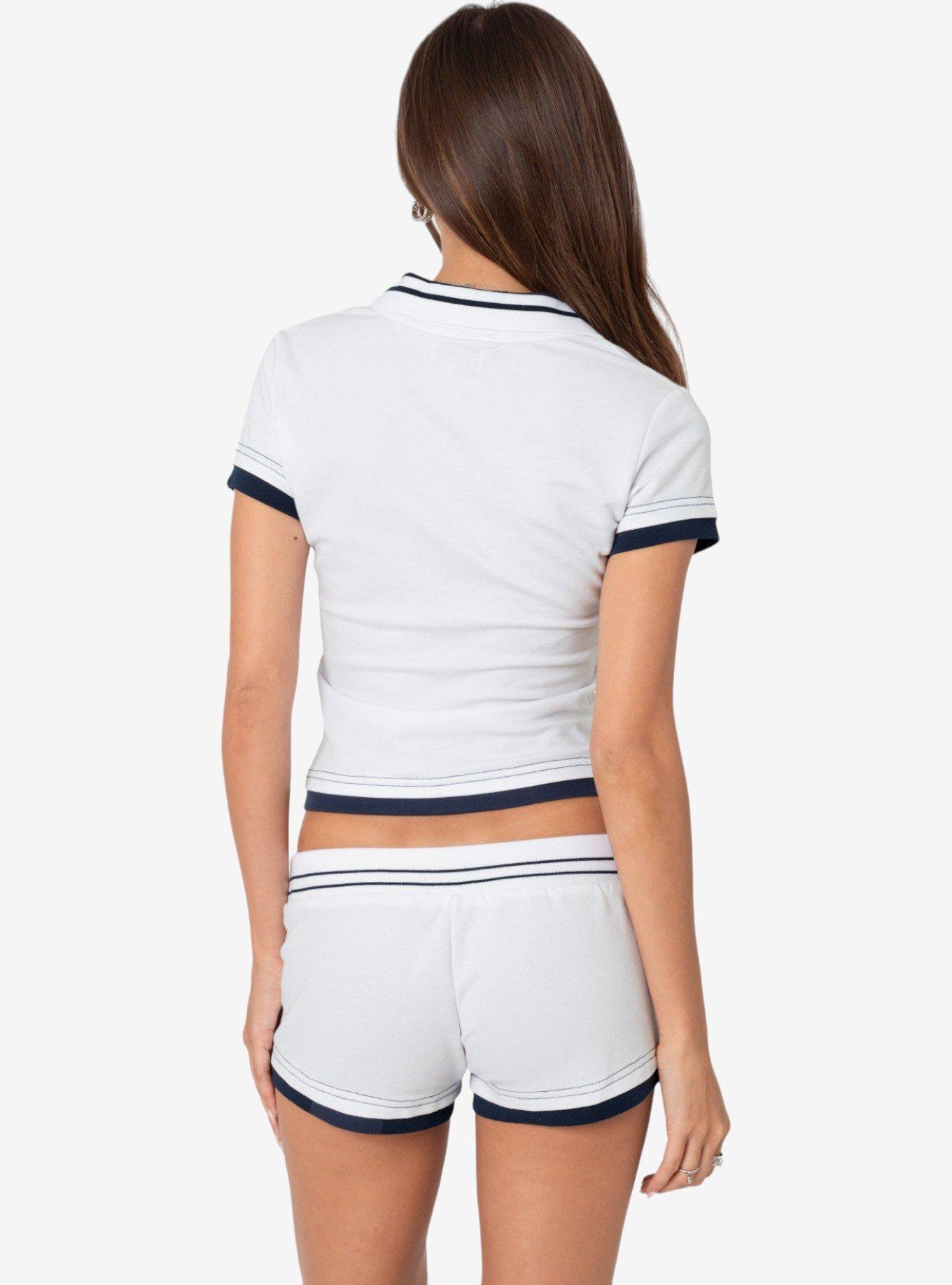 Edikted Academia Polo Top, BRIGHT WHITE, alternate