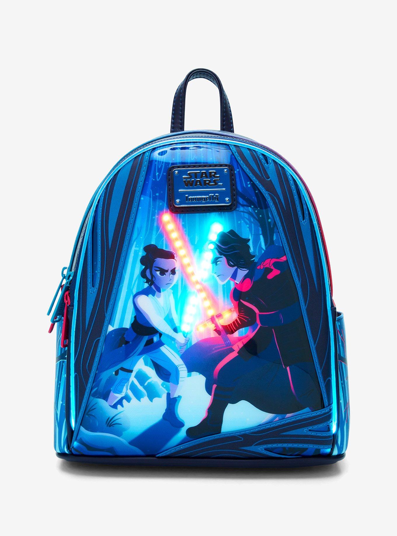 Loungefly Star Wars Rey & Kylo Ren Duel Light-Up Mini Backpack, , hi-res