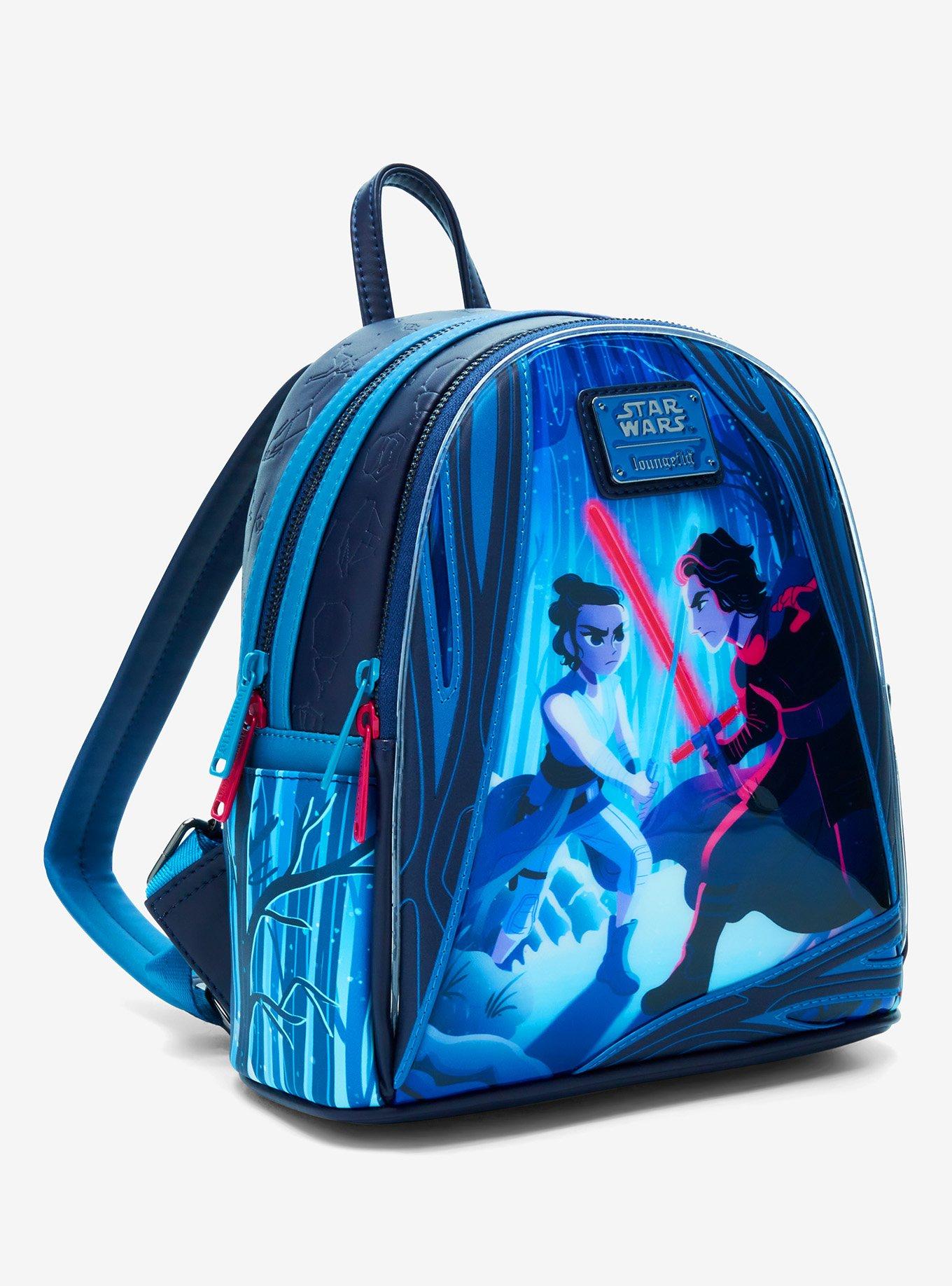 Loungefly Star Wars Rey & Kylo Ren Duel Light-Up Mini Backpack, , alternate