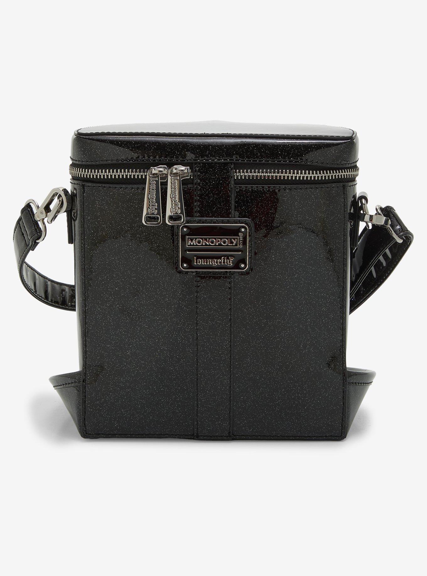 Monopoly Mr. Monopoly Top Hat Glitter Crossbody Bag, , alternate