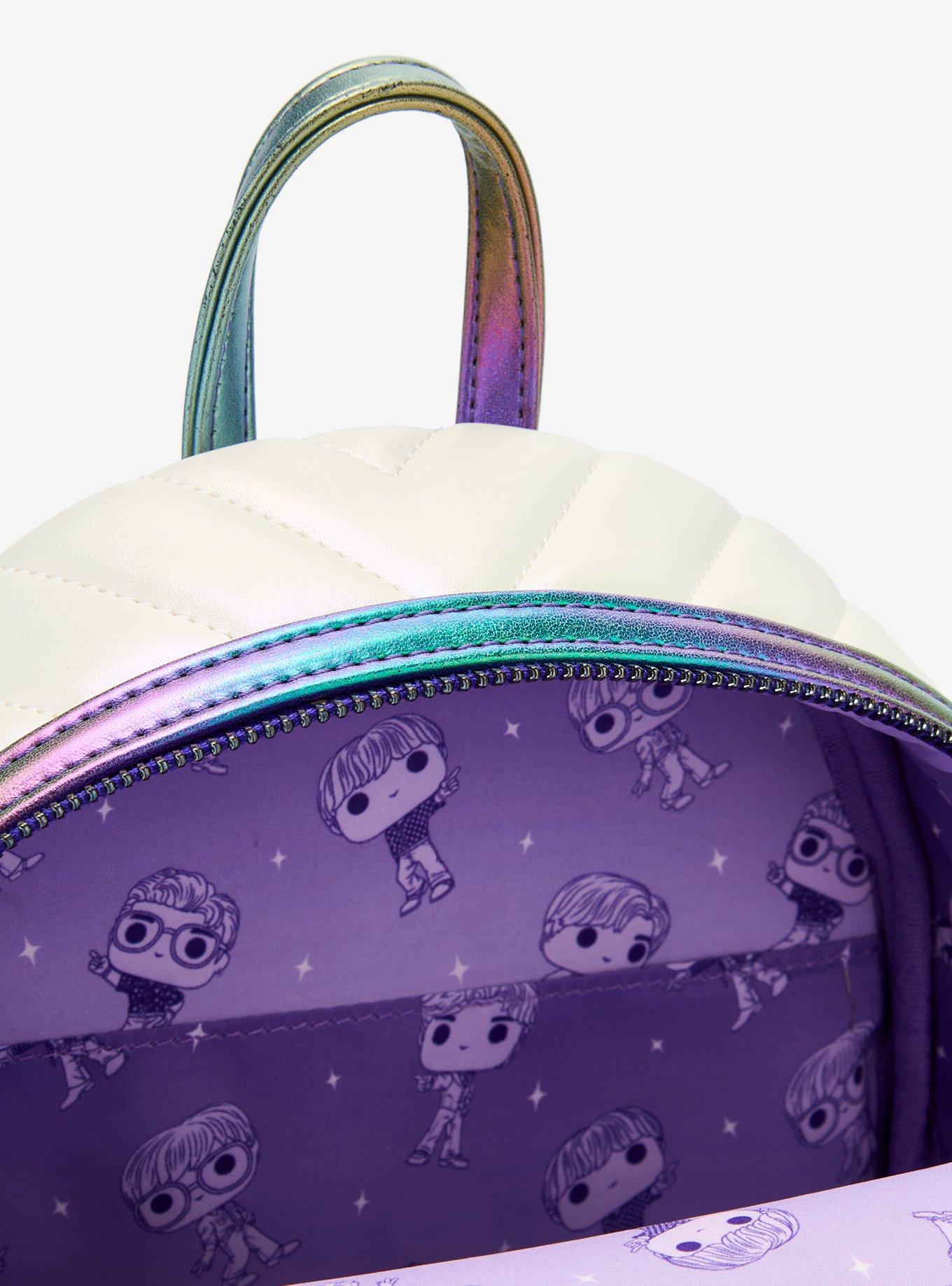 Loungefly Funko Pop! BTS Iridescent Quilted Mini Backpack, , alternate
