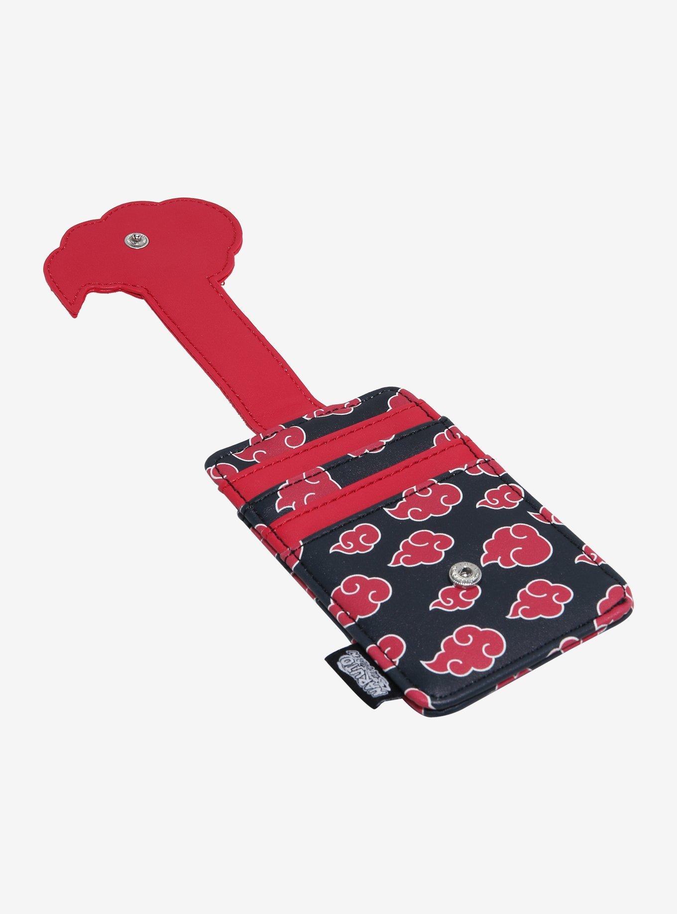 Loungefly Naruto Shippuden Akatsuki Clouds Allover Print Cardholder, , alternate