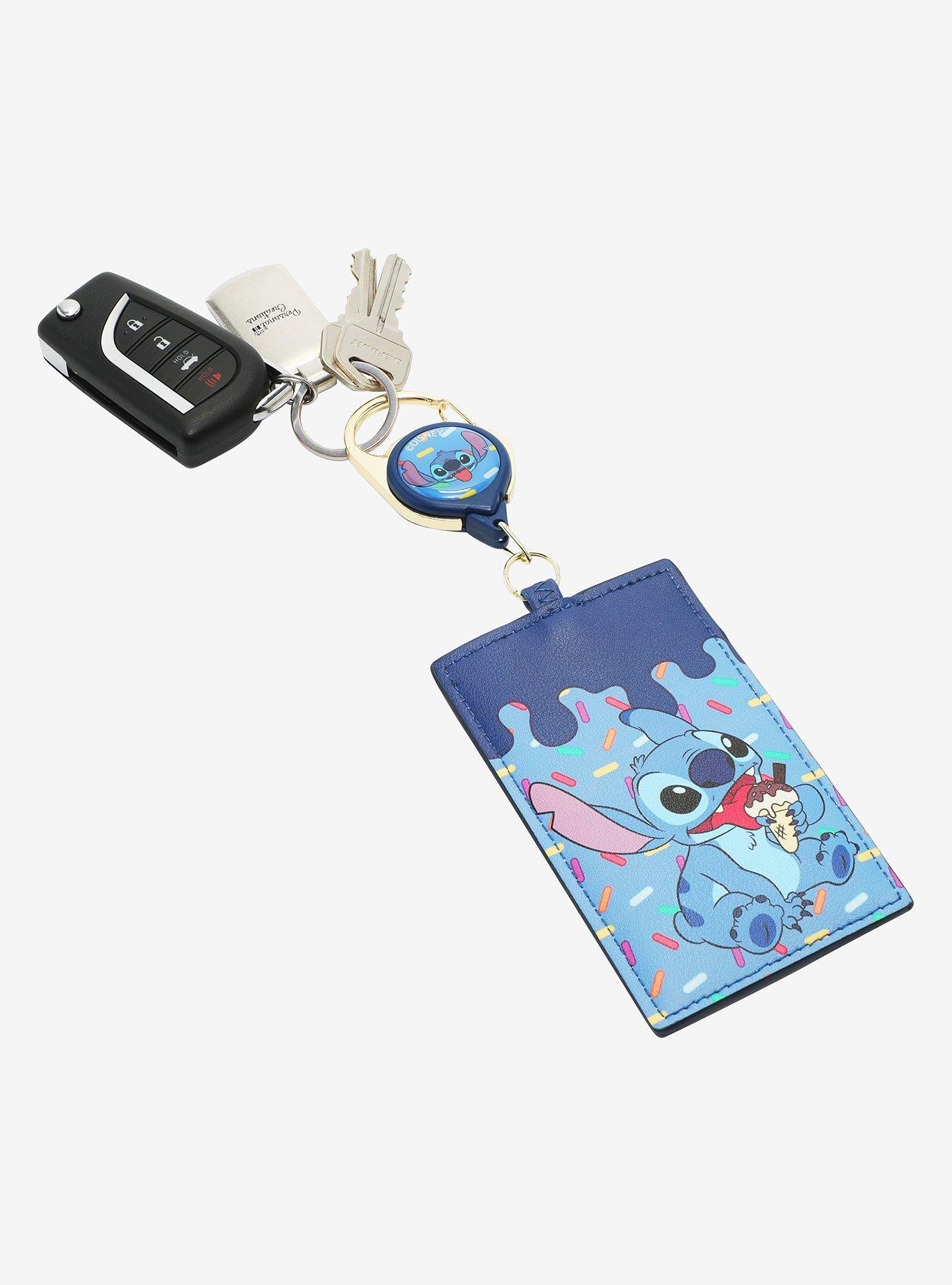 Disney Lilo & Stitch Ice Cream Cone Stitch Sprinkle Retractable Lanyard, , alternate