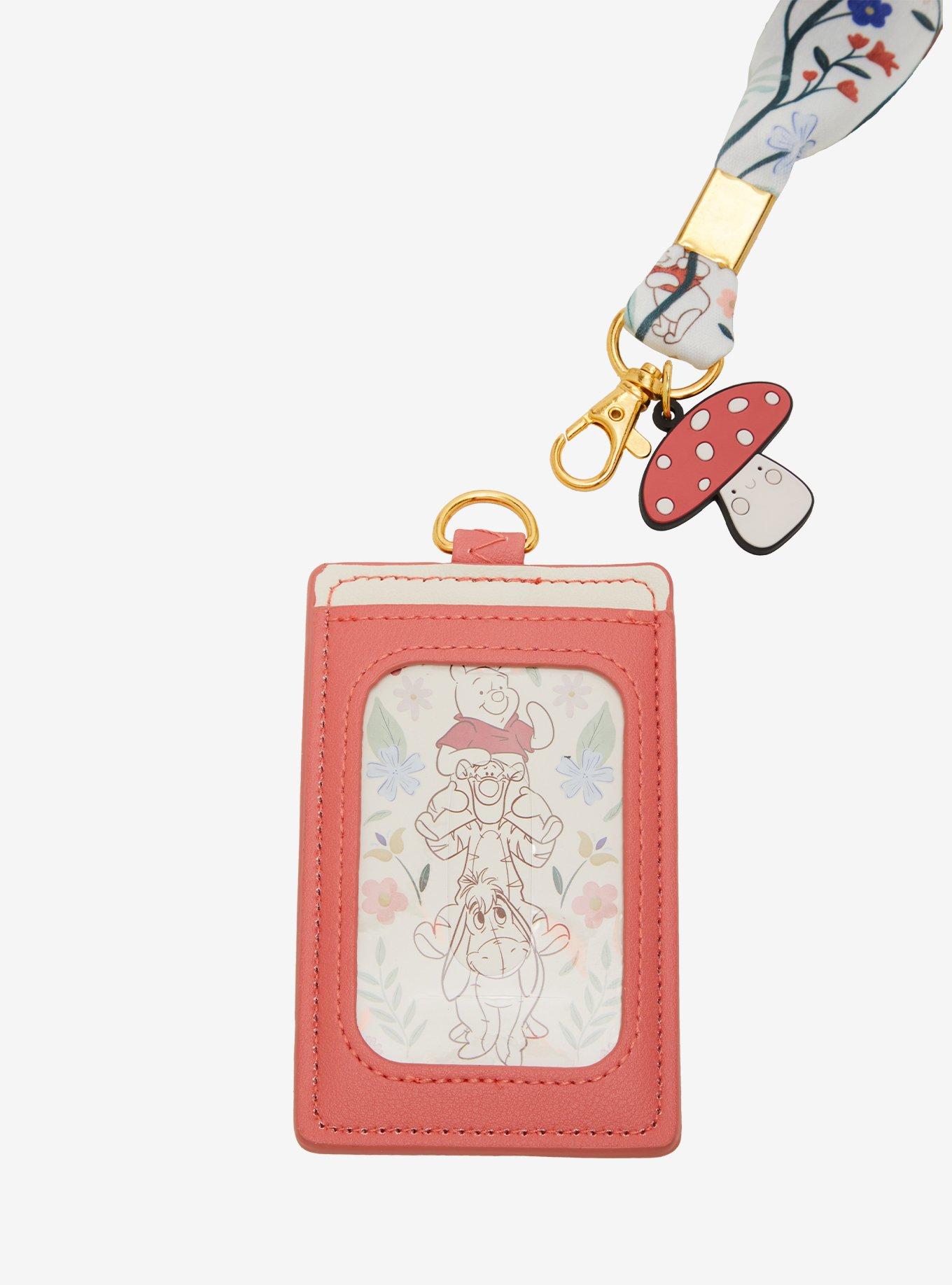 Loungefly Disney Winnie the Pooh Piglet & Pooh Bear Floral Lanyard, , hi-res