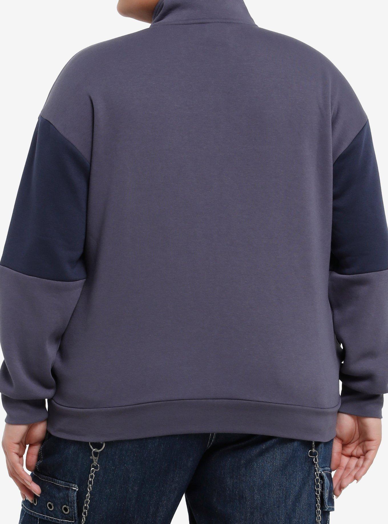 Disney Pluto Color-Block Girls Quarter Zip Sweatshirt Plus Size, MULTI, alternate