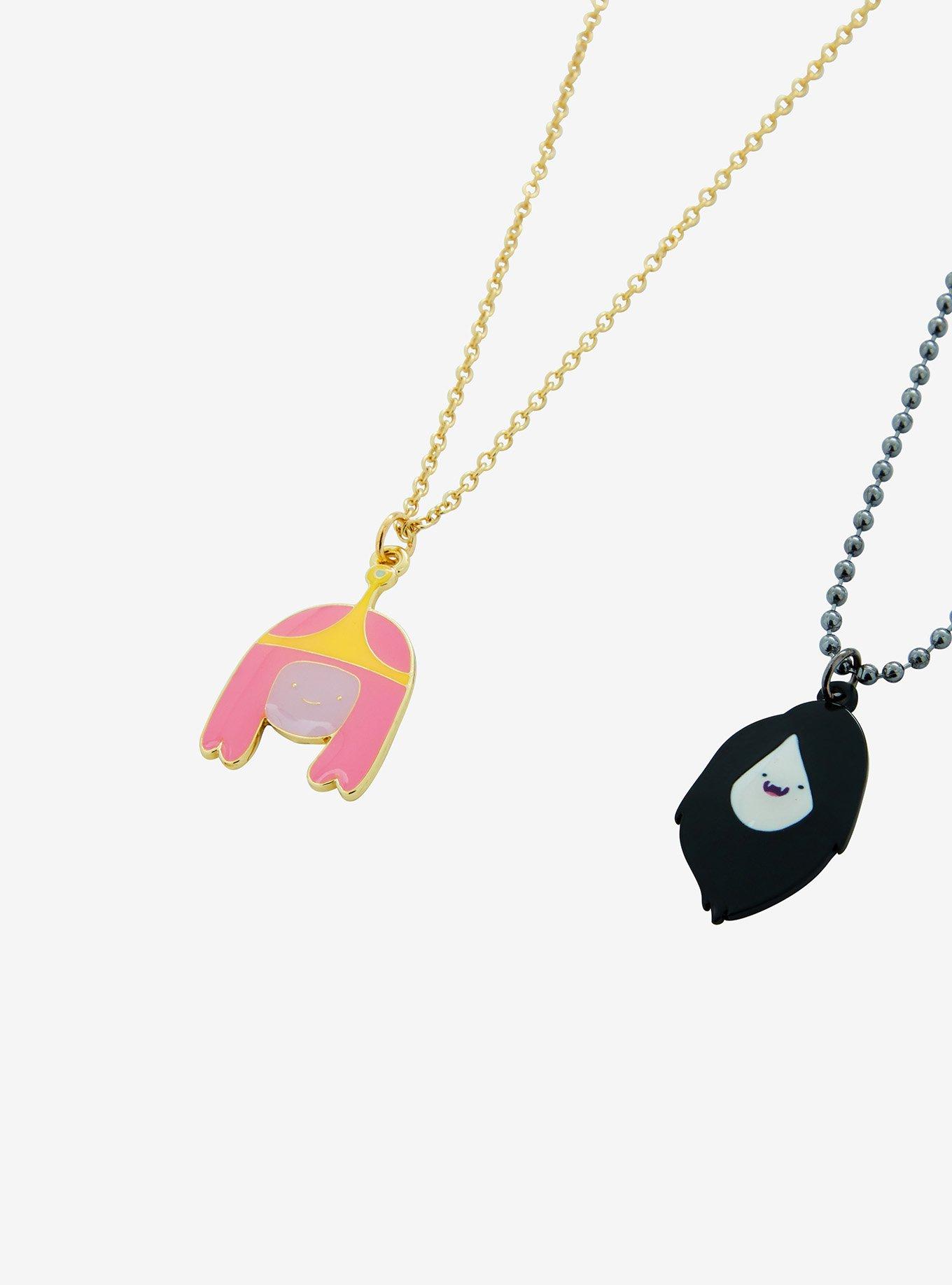 Adventure Time Marceline & Princess Bubblegum Best Friend Necklace Set, , hi-res