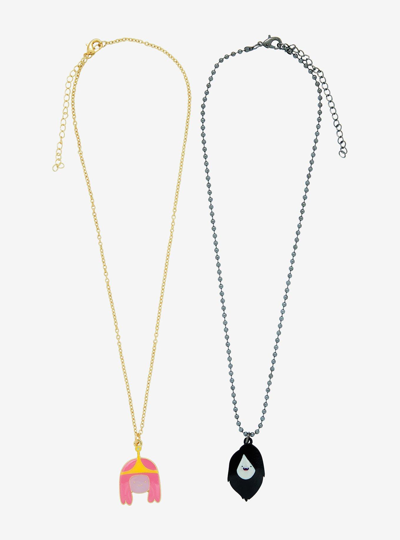 Adventure Time Marceline & Princess Bubblegum Best Friend Necklace Set, , alternate