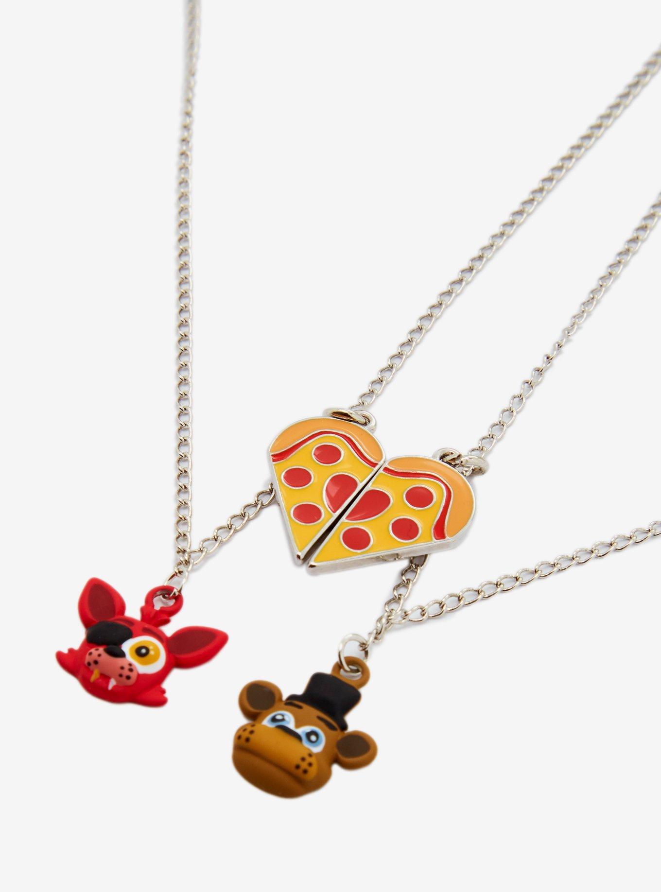 Five Nights At Freddy's Foxy & Freddy Pizza Best Friend Necklace Set, , hi-res