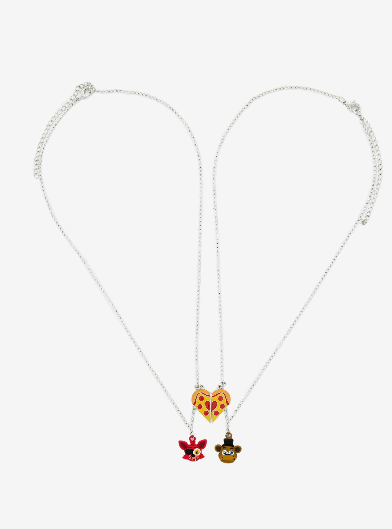 Five Nights At Freddy's Foxy & Freddy Pizza Best Friend Necklace Set, , alternate