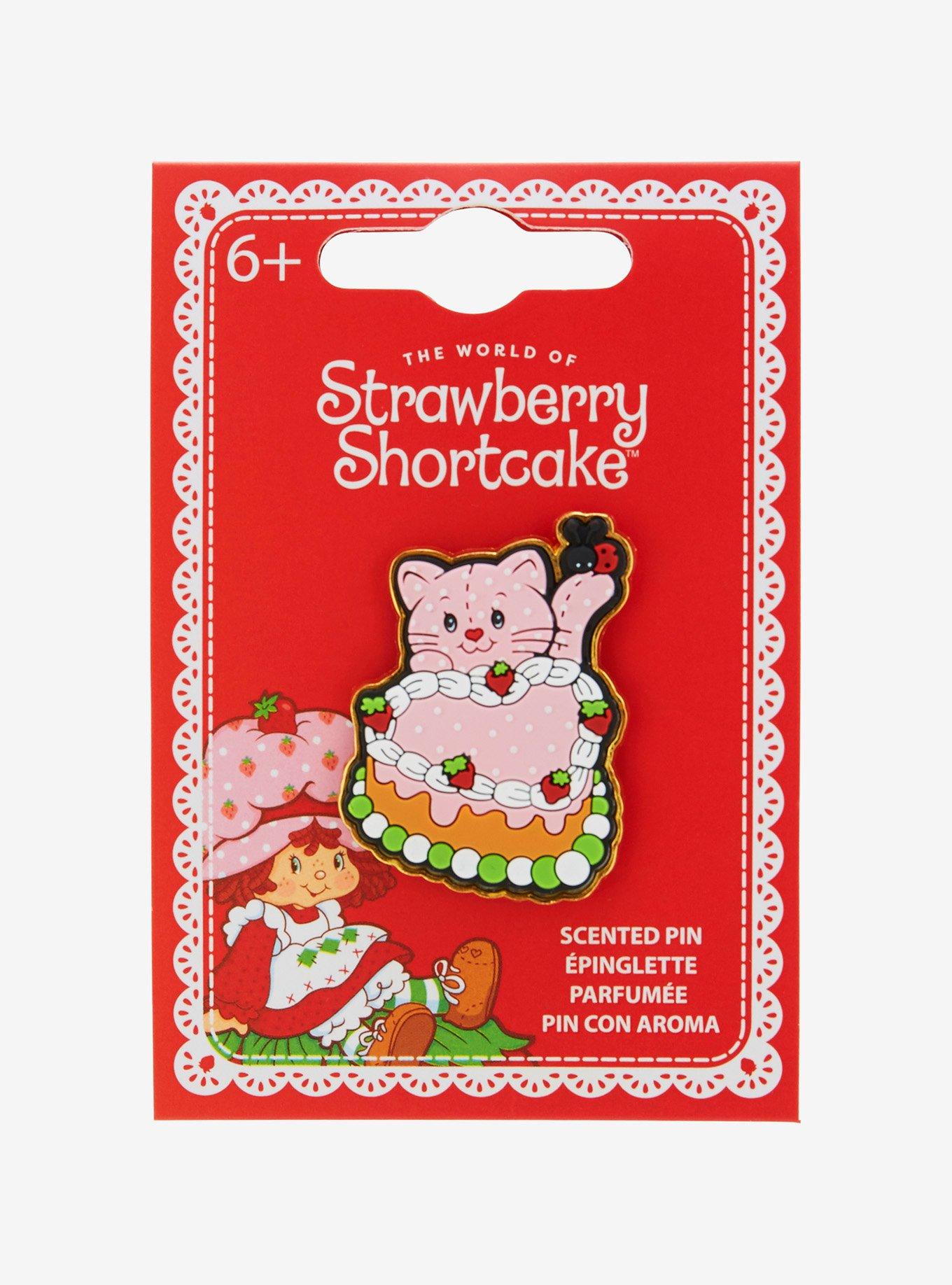 Strawberry Shortcake Custard Cake Scented Enamel Pin, , hi-res