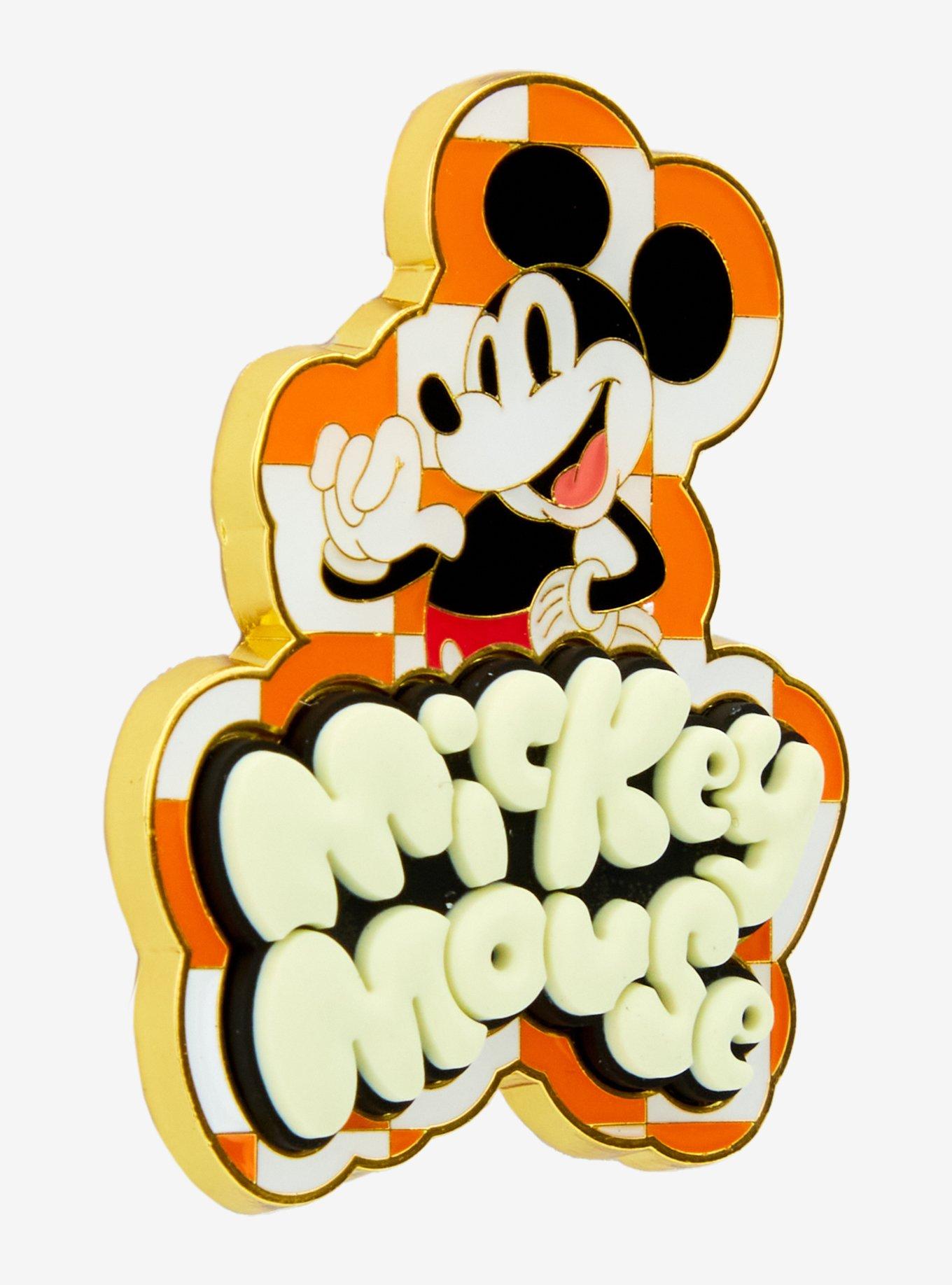 Loungefly Disney Mickey Mouse Checkered Portrait Enamel Pin - BoxLunch Exclusive, , hi-res