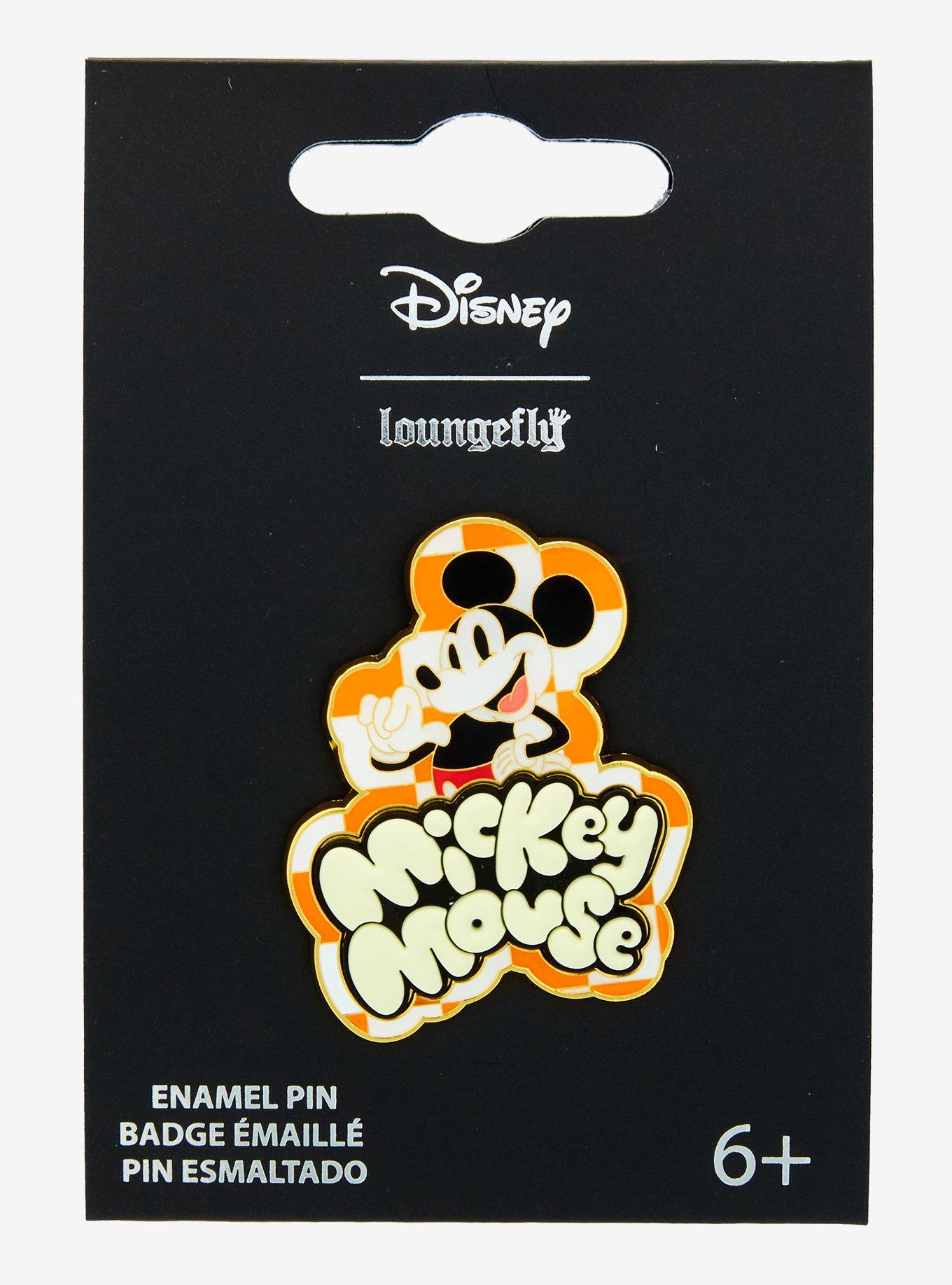 Loungefly Disney Mickey Mouse Checkered Portrait Enamel Pin - BoxLunch Exclusive, , alternate