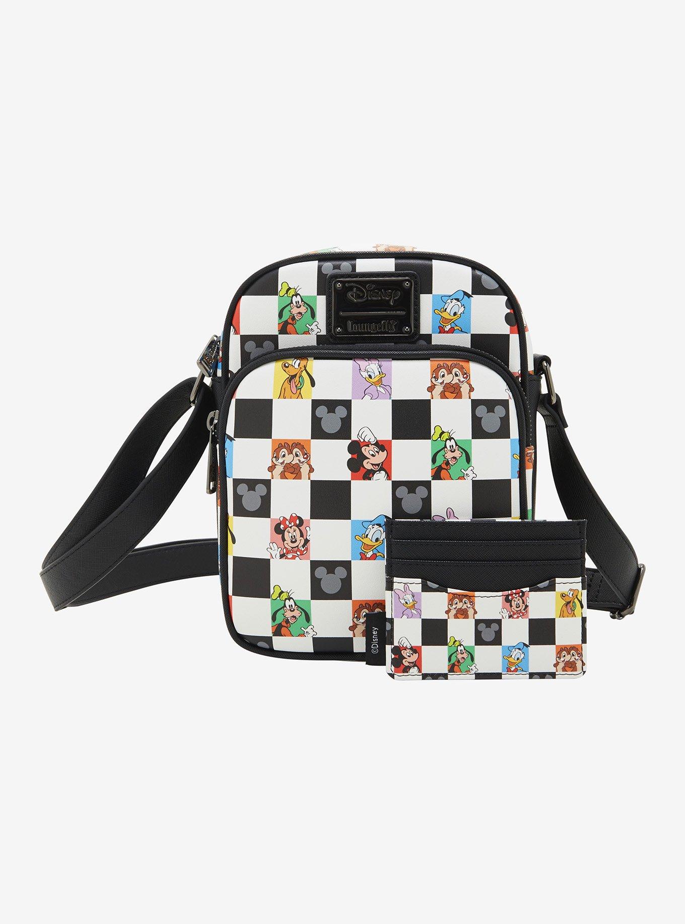 Loungefly Disney Mickey & Friends Checkered Crossbody Bag - BoxLunch Exclusive, , alternate