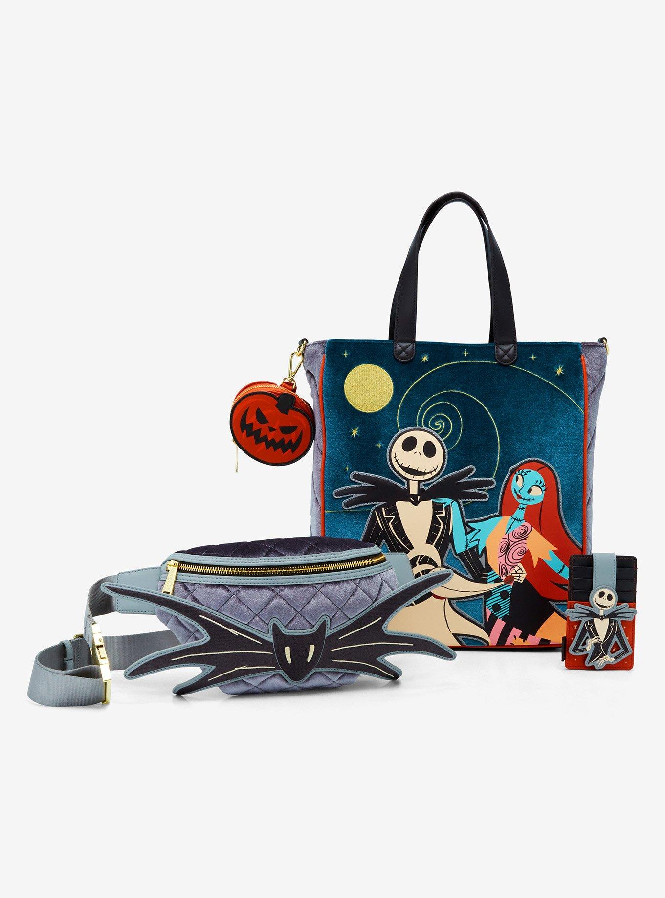 Loungefly Disney The Nightmare Before Christmas Jack Skellington Bow Tie Velvet Belt Bag — BoxLunch Exclusive, , alternate