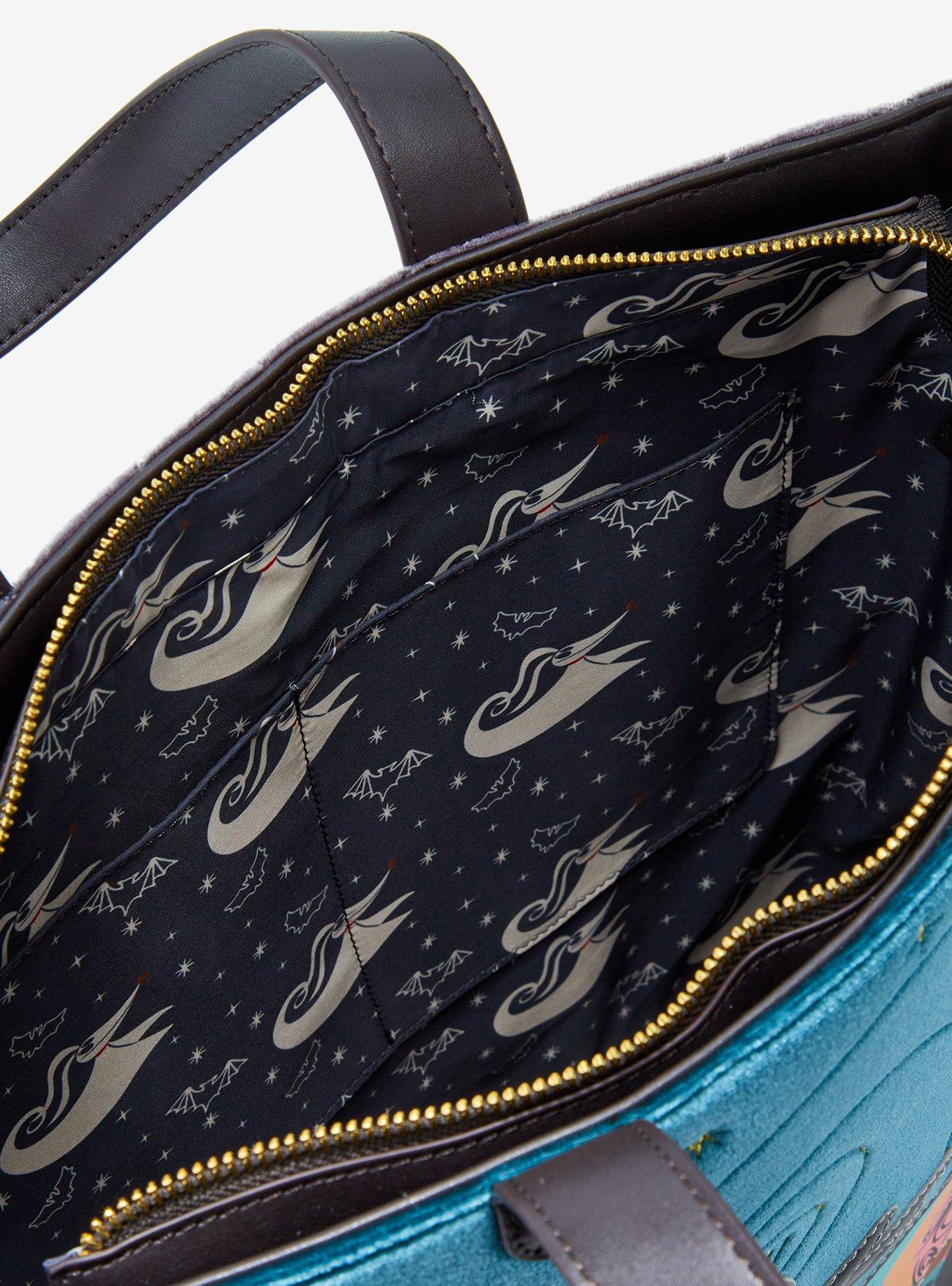 Loungefly Disney The Nightmare Before Christmas Jack & Sally Velvet Tote — BoxLunch Exclusive, , alternate