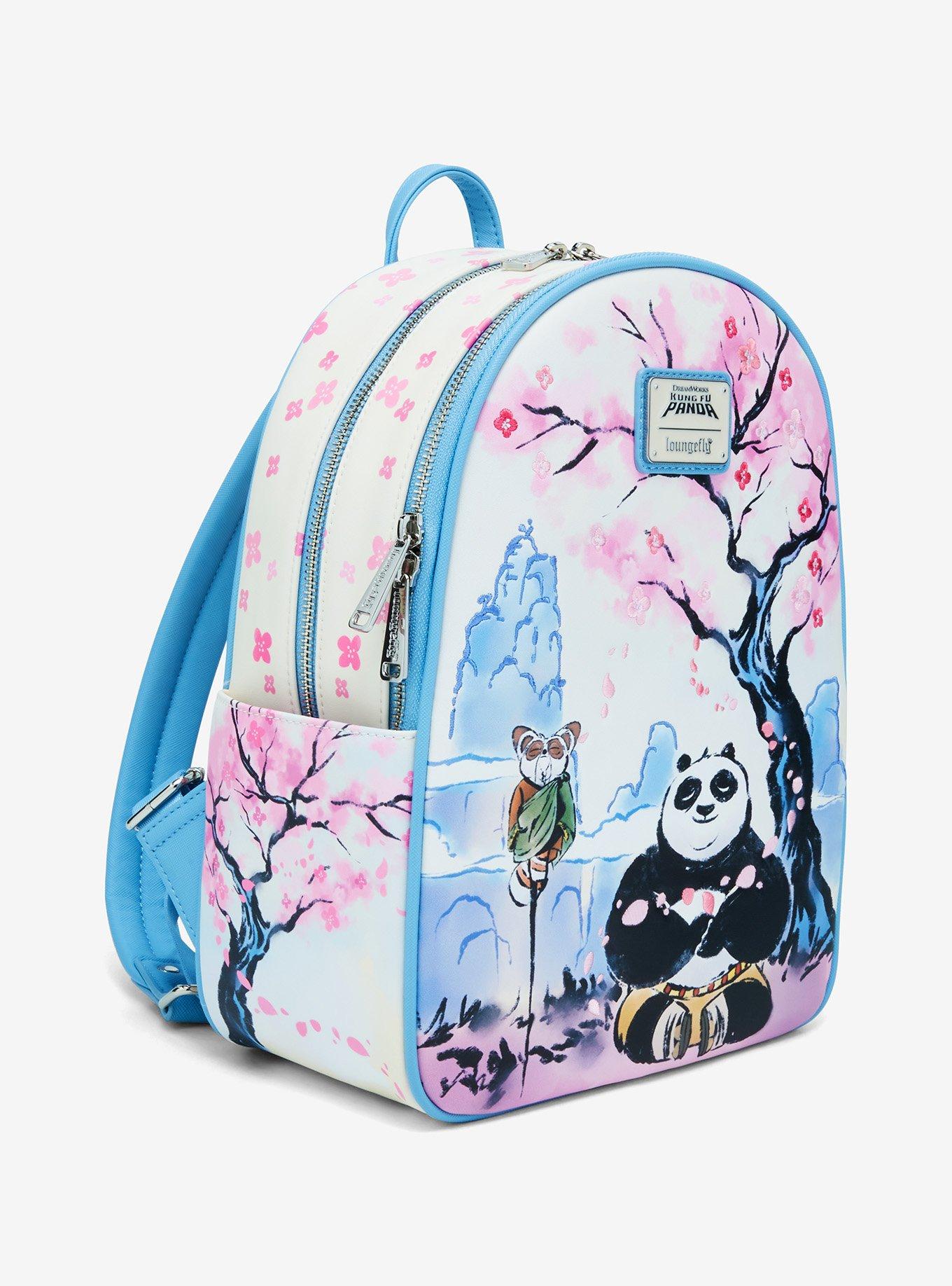 Loungefly DreamWorks Kung Fu Panda Po & Master Shifu Cherry Blossom Mini Backpack - BoxLunch Exclusive, , hi-res