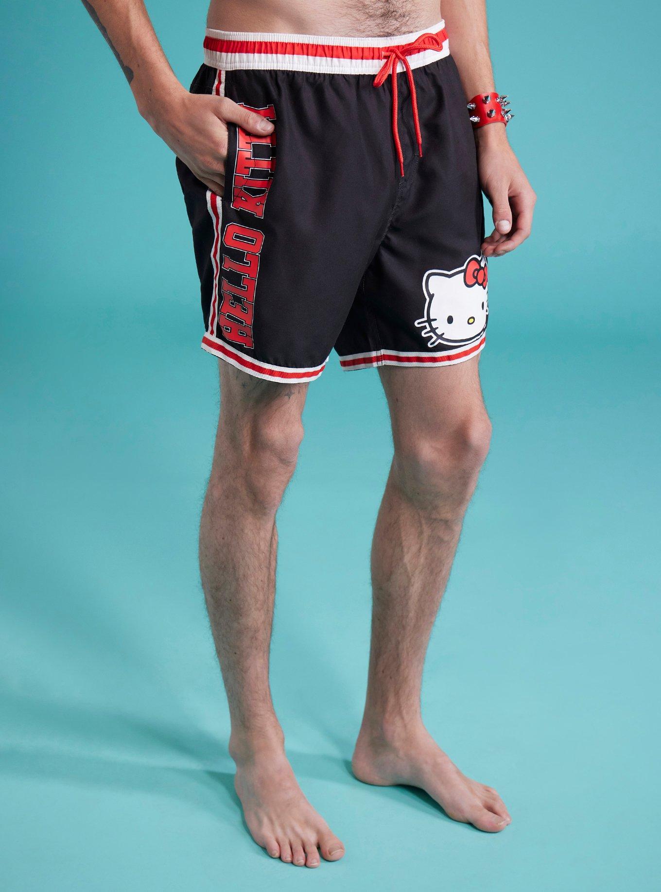 Hello Kitty Varsity Swim Trunks, , hi-res