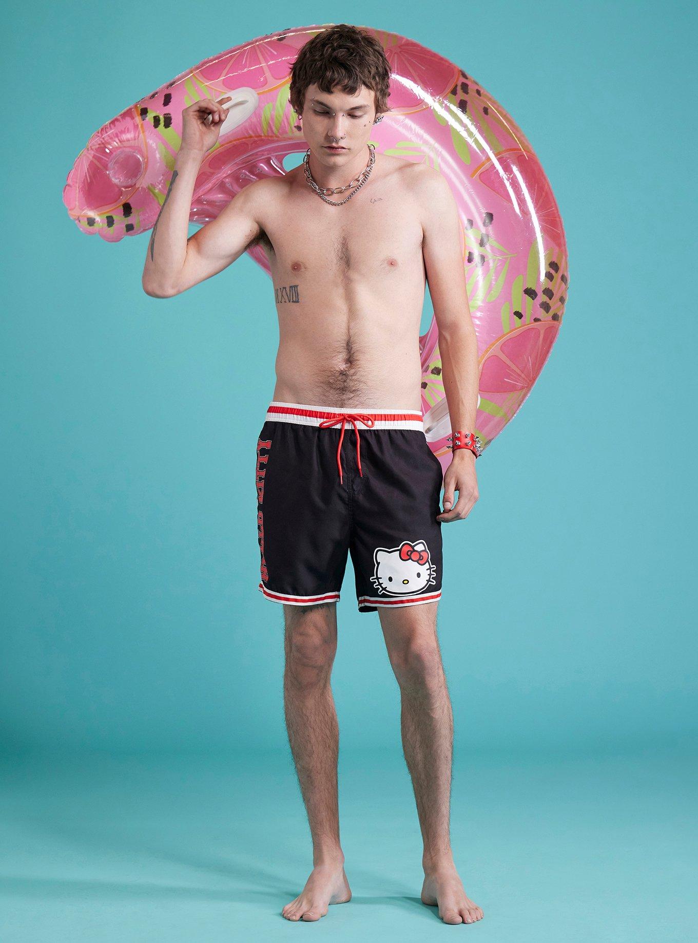 Hello Kitty Varsity Swim Trunks, MULTI, alternate