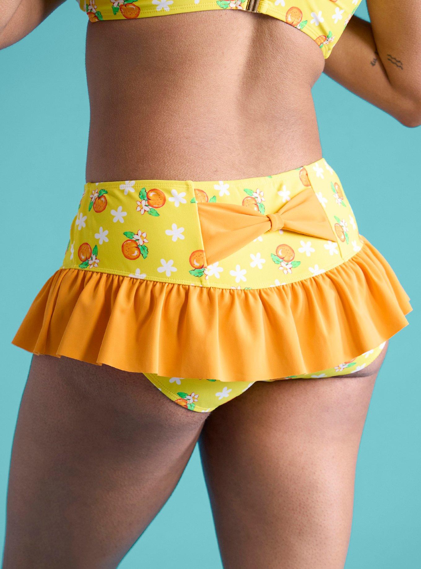 Strawberry Shortcake Orange Blossom Skirted Swim Bottoms
