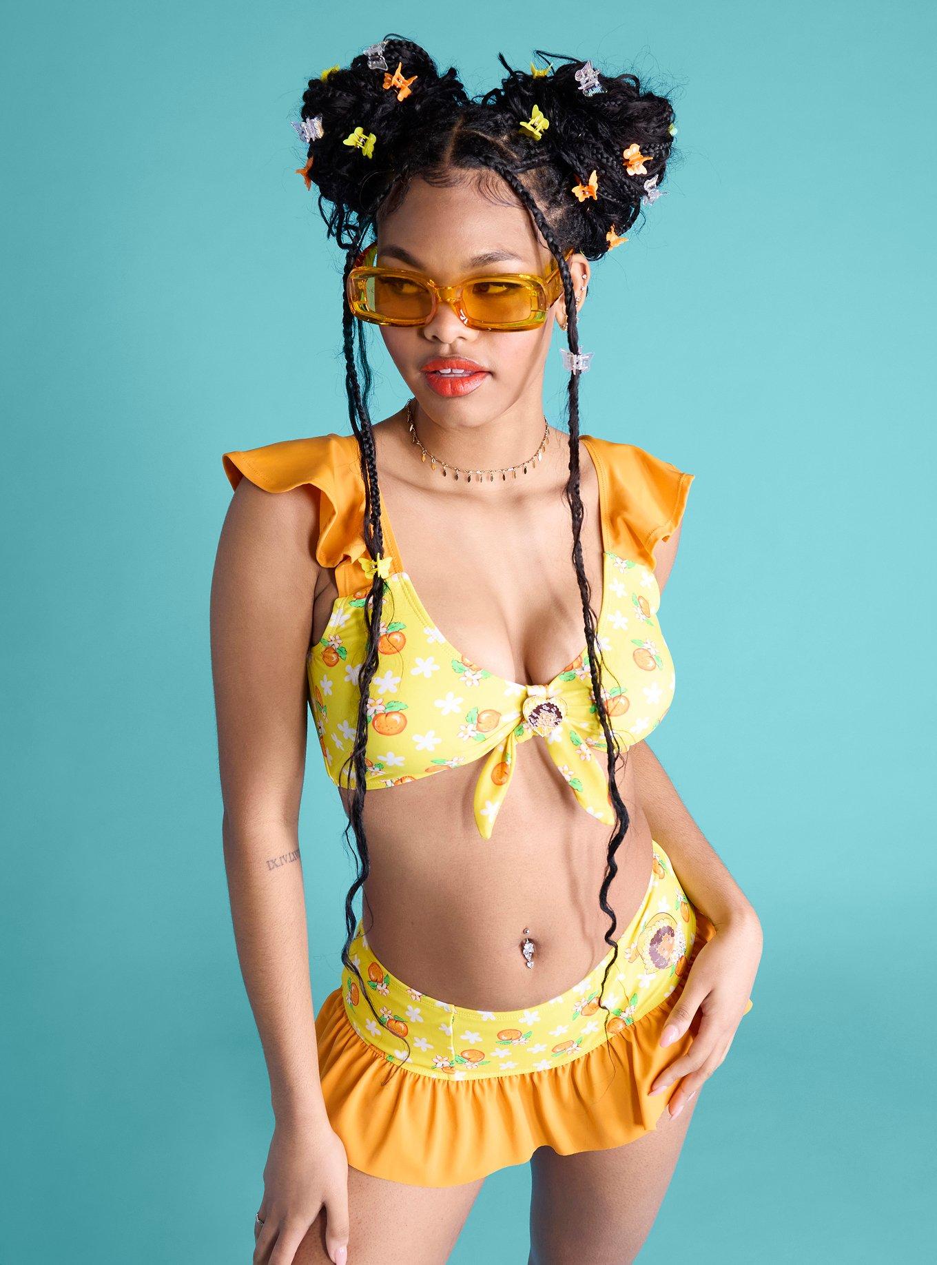 Strawberry Shortcake Orange Blossom Skirted Swim Bottoms