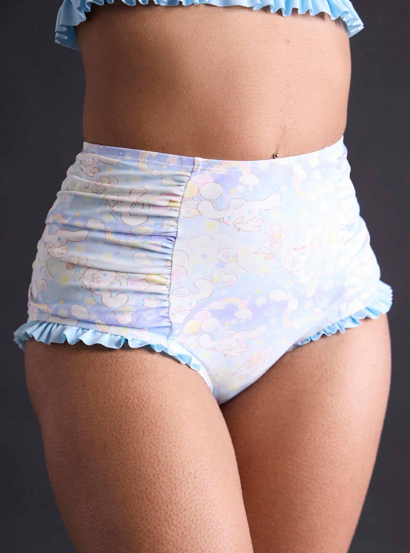 Cinnamoroll Balloons Ruffle High-Waisted Swim Bottoms, , hi-res