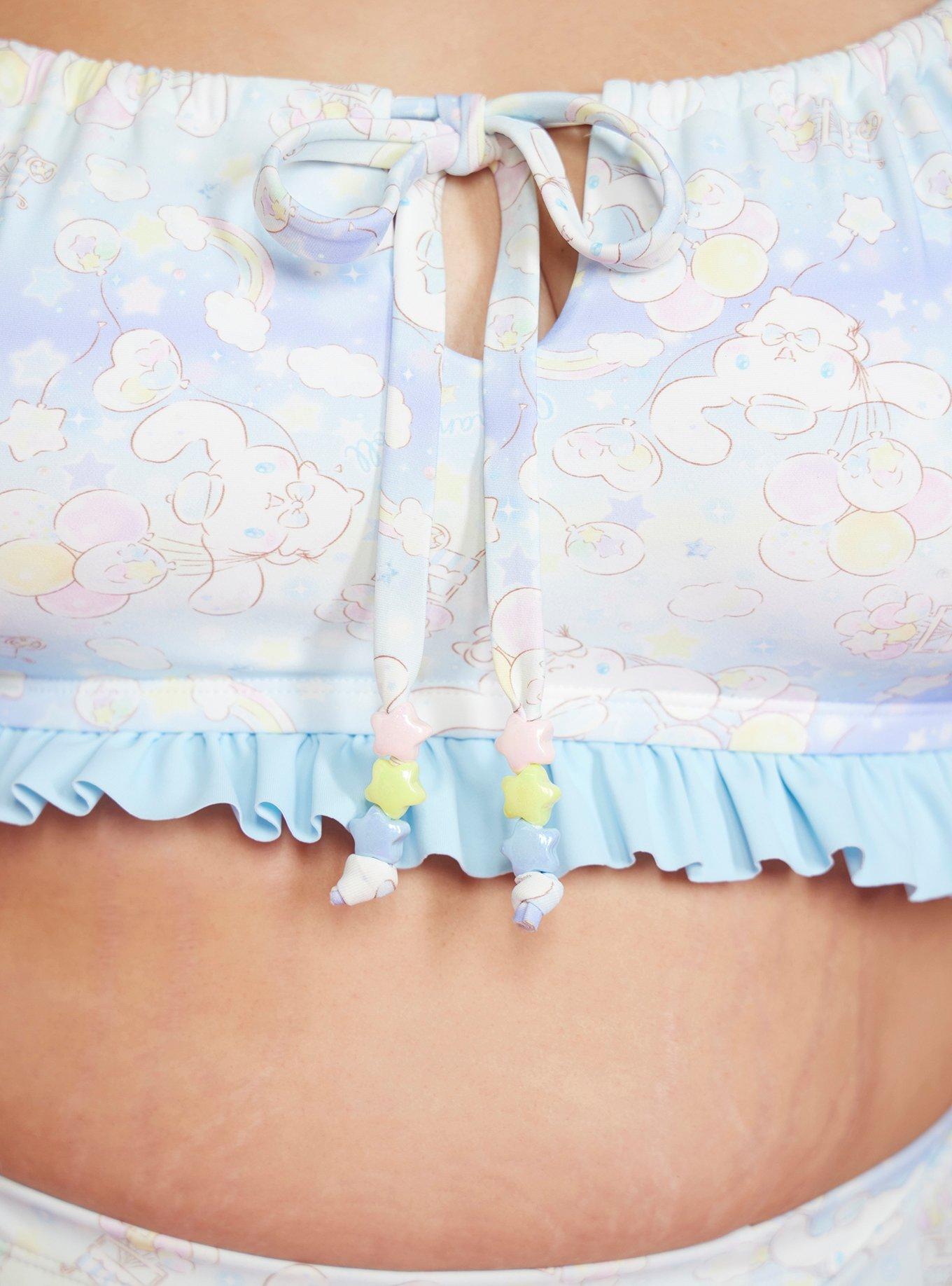 Cinnamoroll Balloons Ruffle Swim Top Plus Size, MULTI, alternate