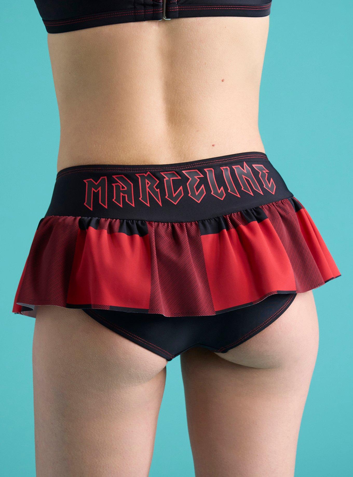 Adventure Time Marceline Plaid Skirted Swim Bottoms, MULTI, alternate