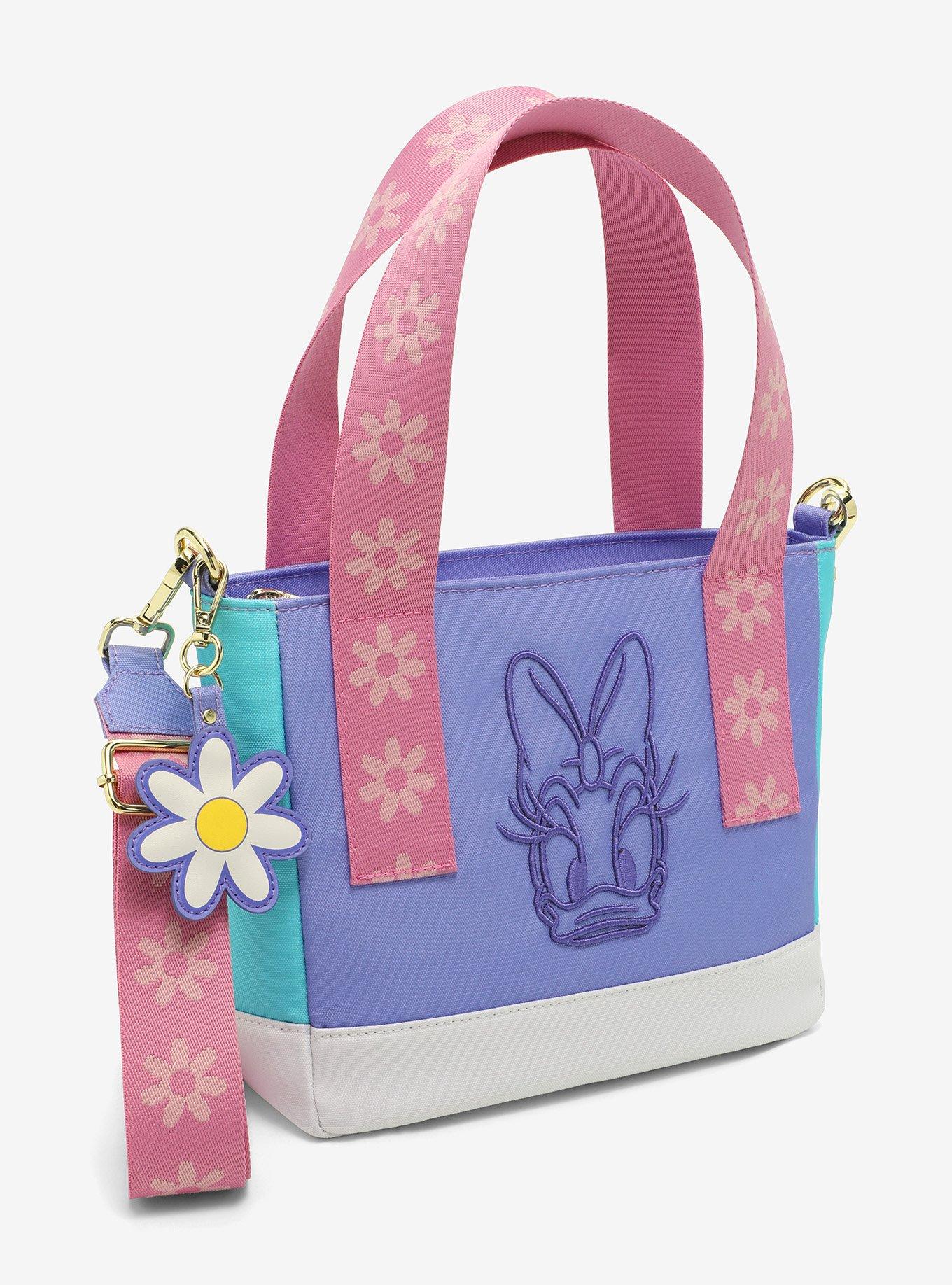 ★LOUNGEFLY★Daisy Duck 85th Anniversary Tote Crossbody Bag Daisy Duck 85th Anniversary Nylon Mini Tote Crossbody Bag