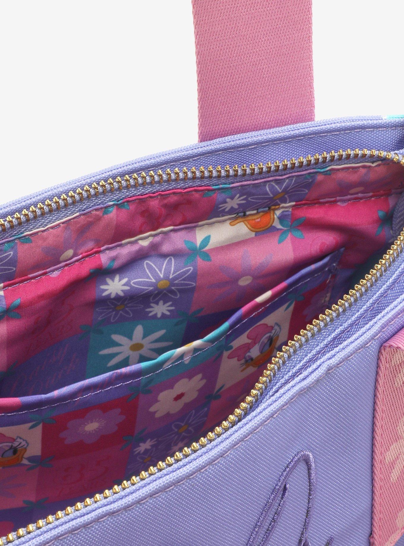 ☆Loungefly☆デイジー85周年 2way ナイロンミニトートバッグ Daisy Duck 85th Anniversary Nylon Mini Tote Crossbody Bag