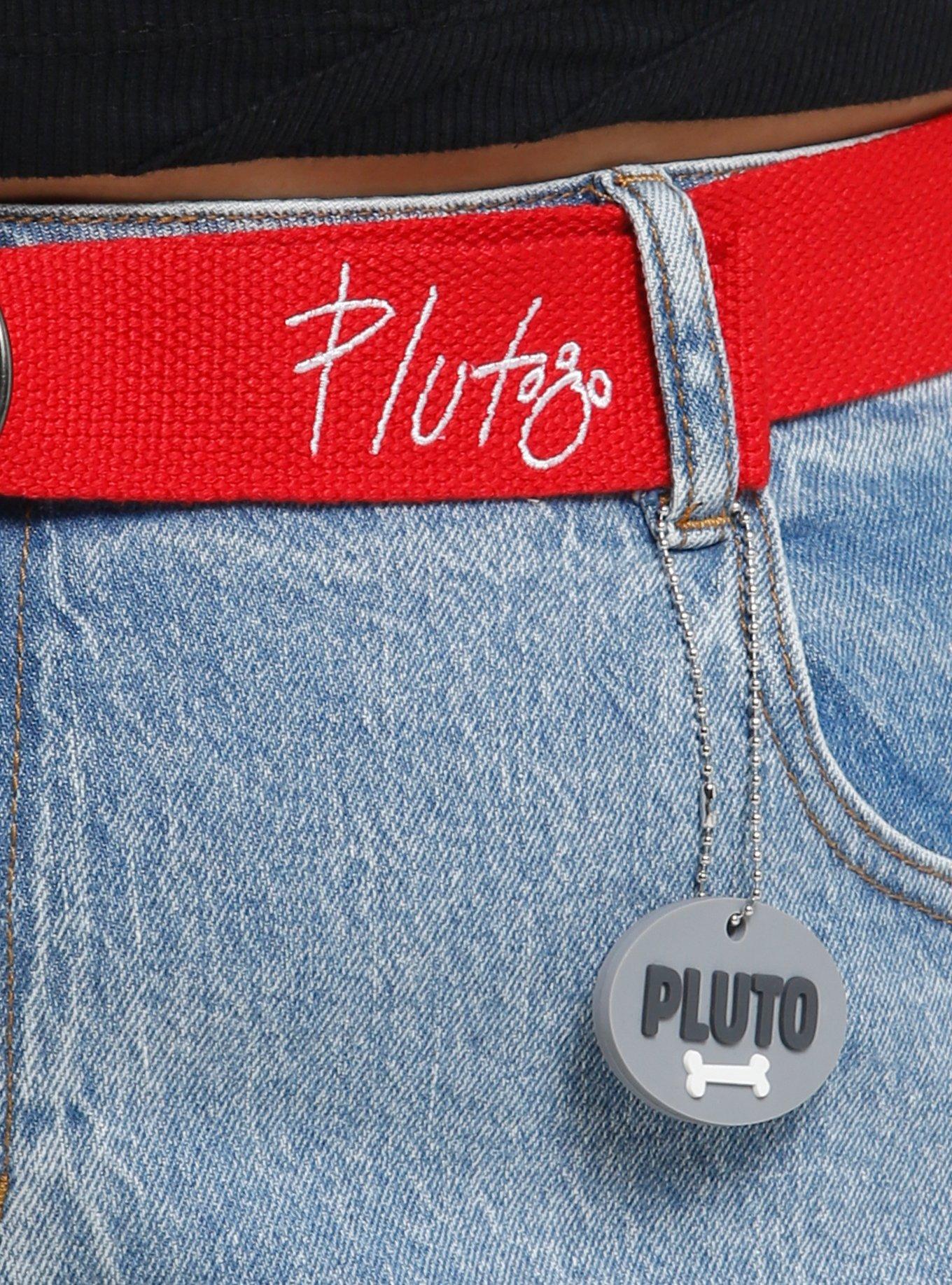 Disney Pluto Key Chain Denim Shorts With Belt Plus Size, MULTI, alternate