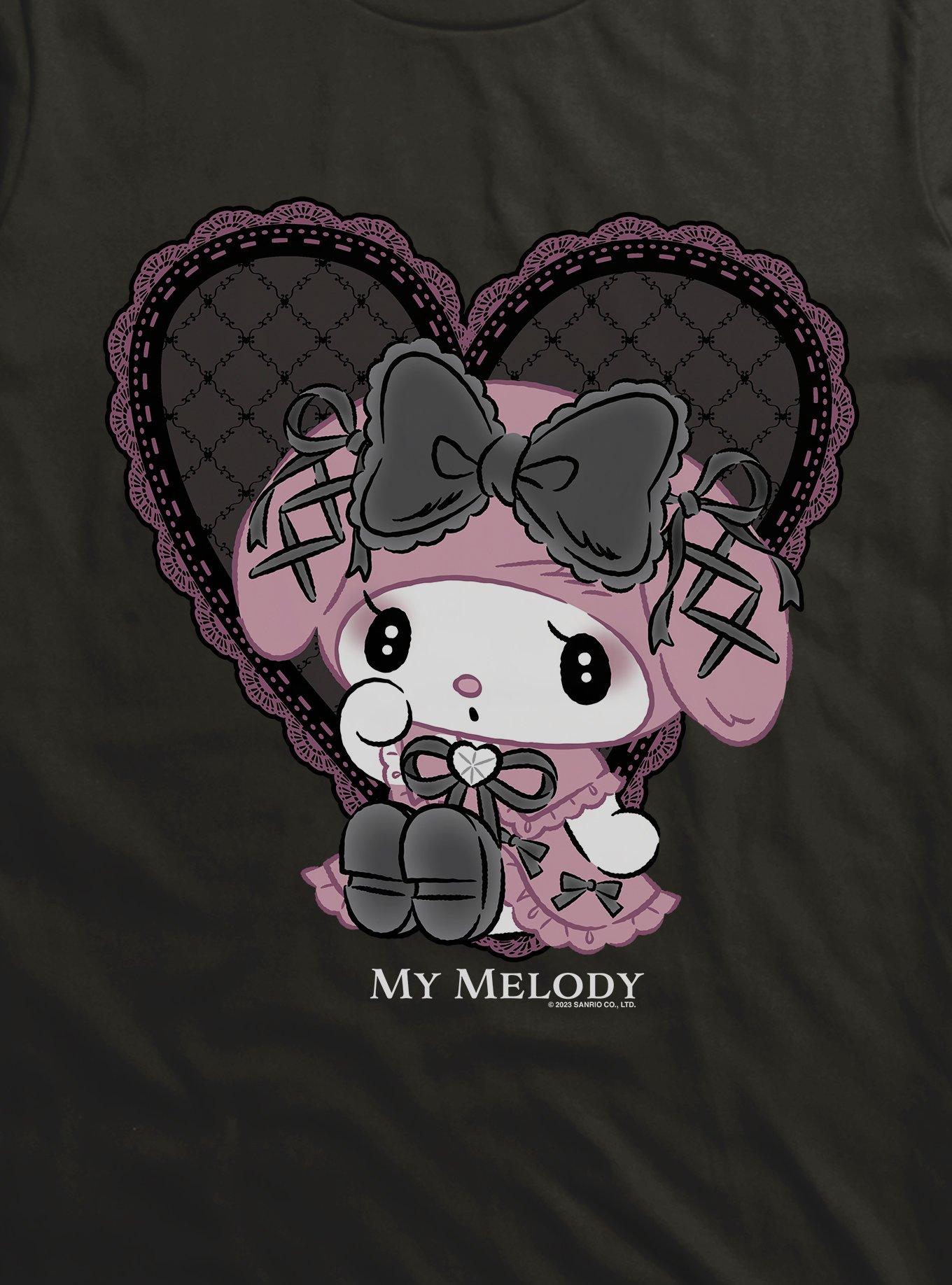 My Melody Lacey Black Heart T-Shirt, , hi-res