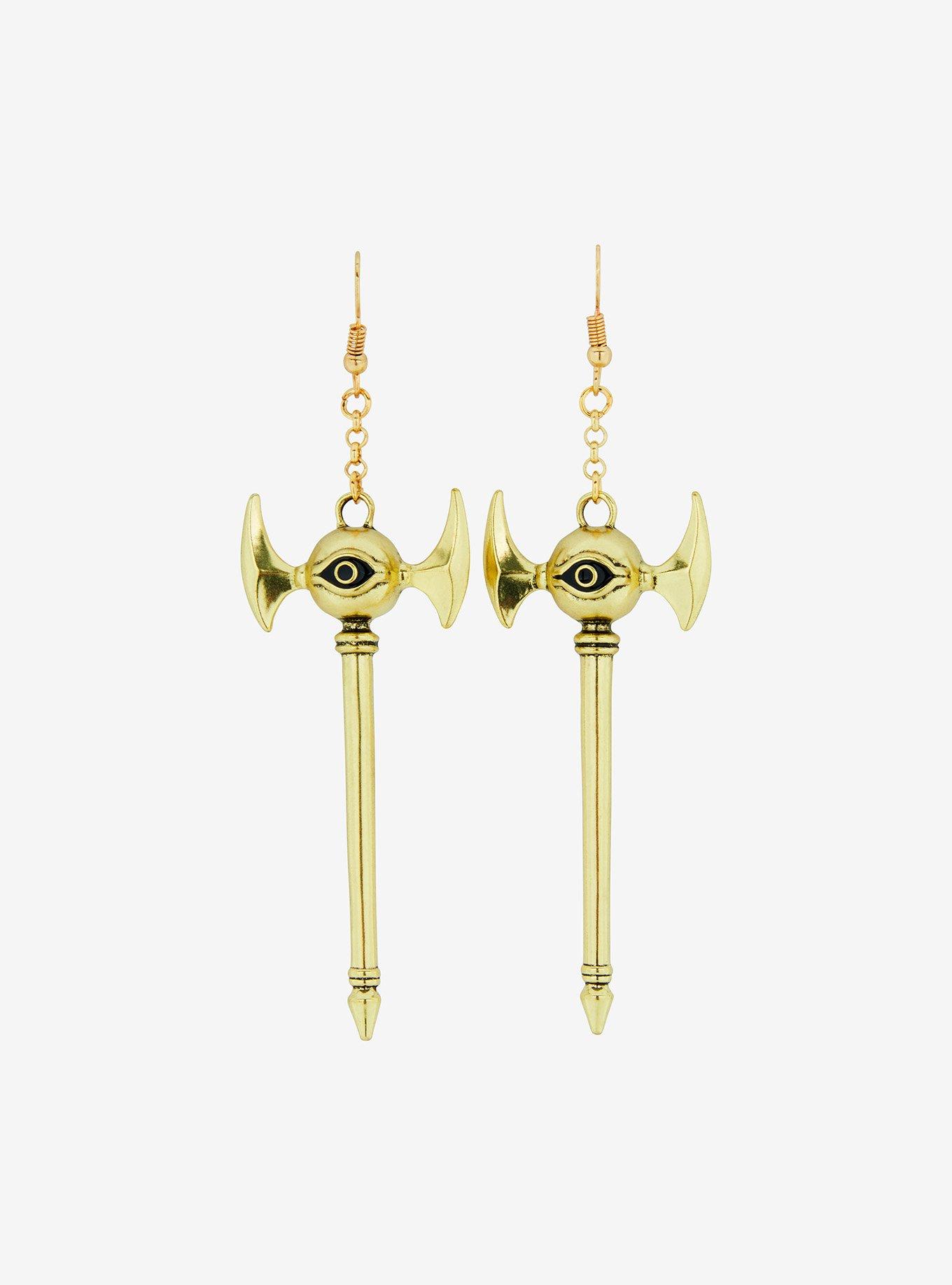 Yu-Gi-Oh! Millennium Rod Drop Earrings, , hi-res