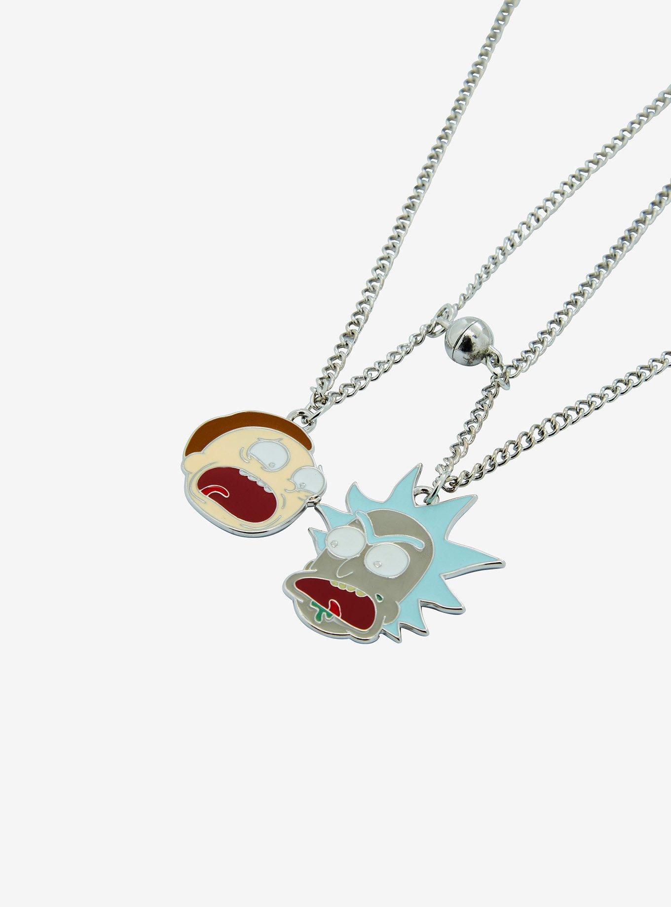 Rick And Morty Duo Best Friend Necklace Set, , hi-res