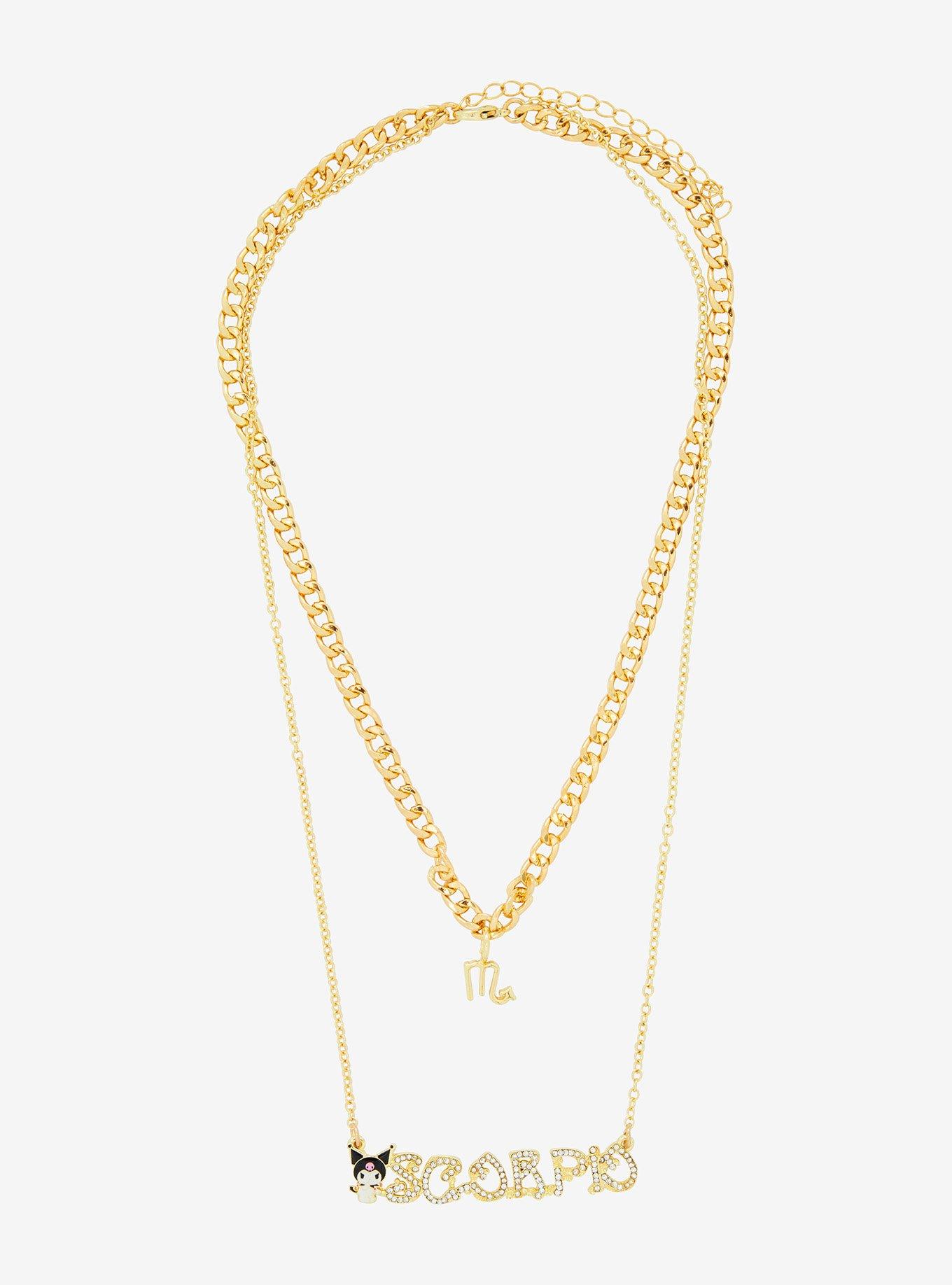 Kuromi Scorpio Bling Layered Necklace, , alternate