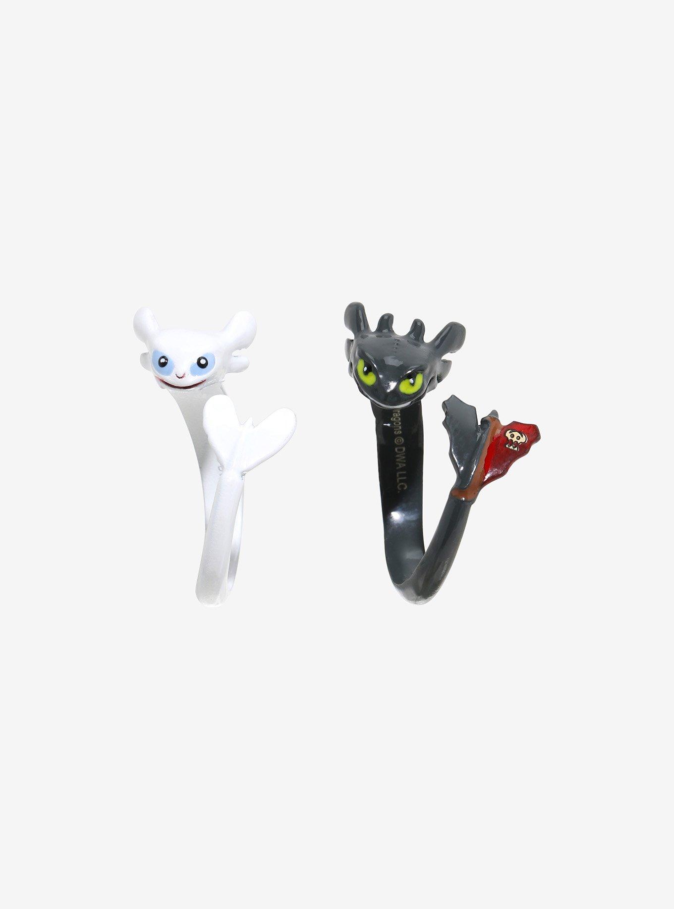 How To Train Your Dragon Toothless & Light Fury Ring Set, , hi-res