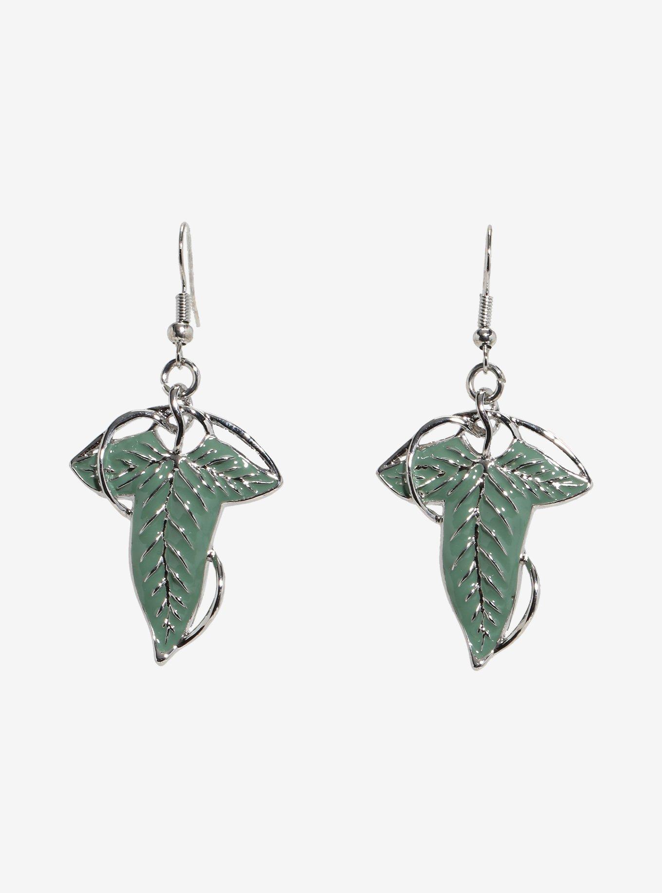 The Lord Of The Rings Lorien Leaf Drop Earrings, , hi-res