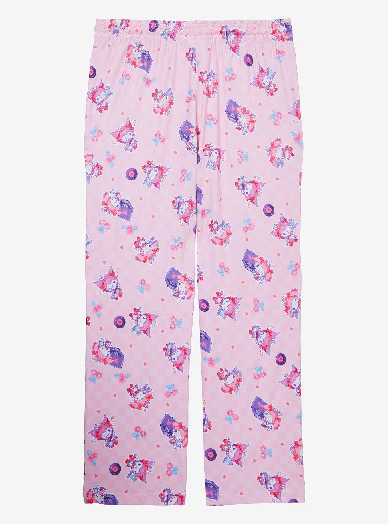 Sanrio Kuromi & My Melody Cherry Allover Print Sleep Pants &mdash; BoxLunch Exclusive, CHECKERED, alternate
