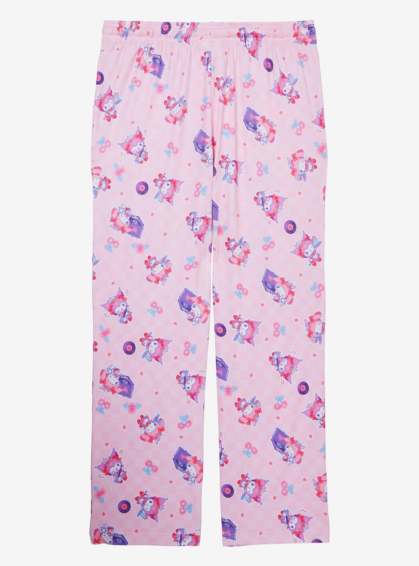 Sanrio Kuromi & My Melody Cherry Allover Print Sleep Pants — BoxLunch Exclusive, , hi-res