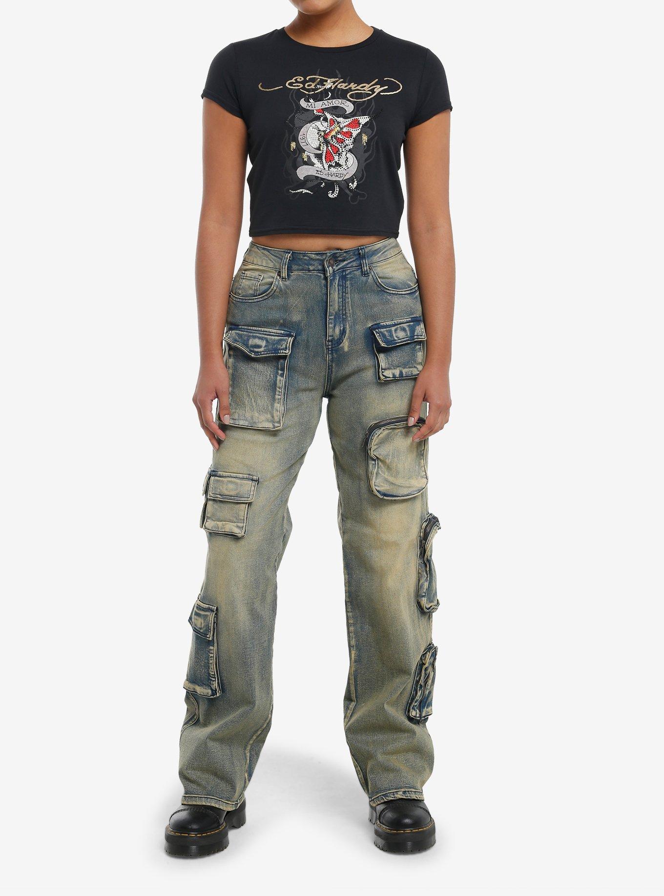 Ed Hardy Mi Amor Rhinestone Girls Baby T-Shirt, , alternate