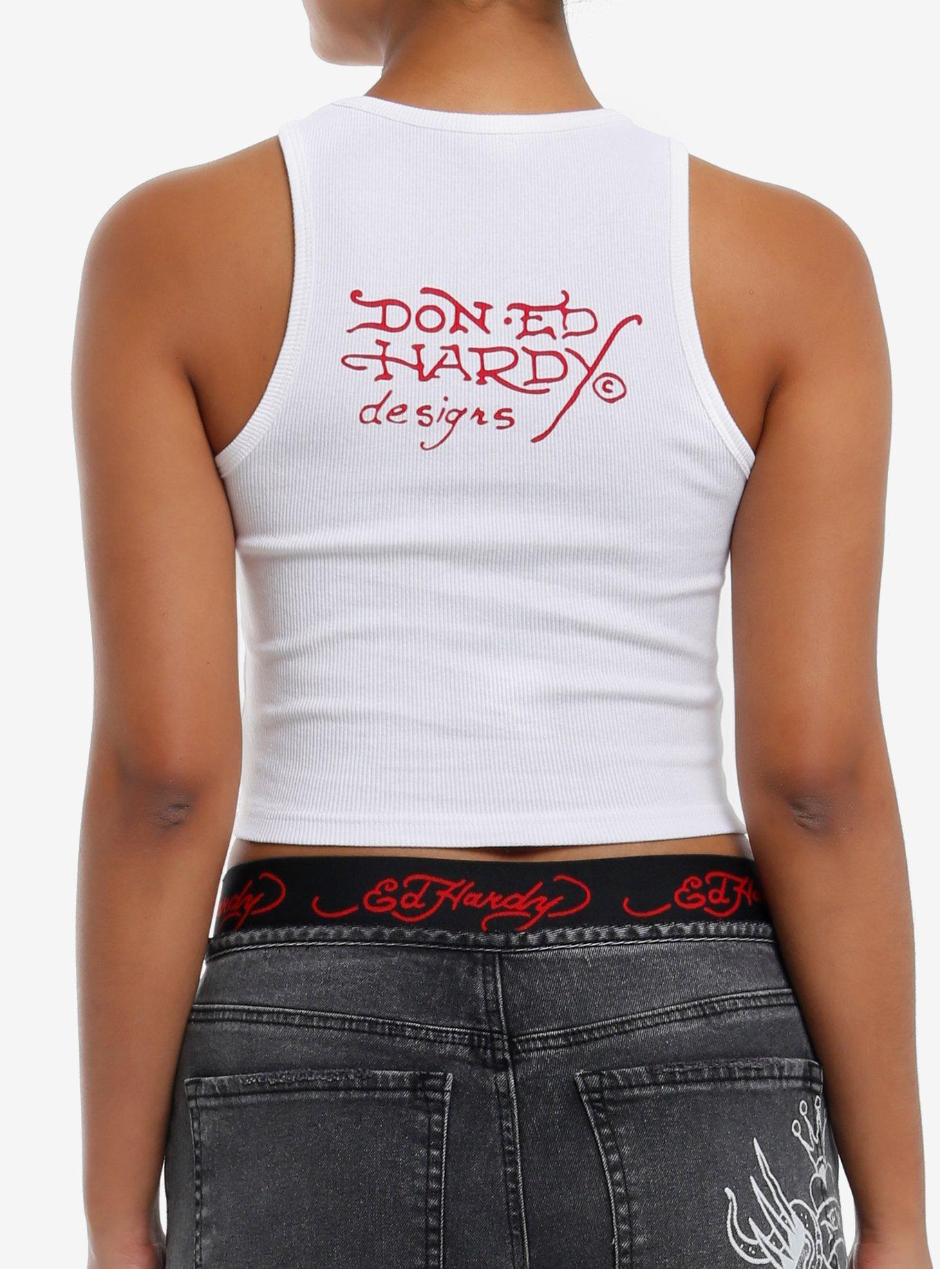 Ed Hardy True Love Rhinestone Girls Tank Top, , hi-res