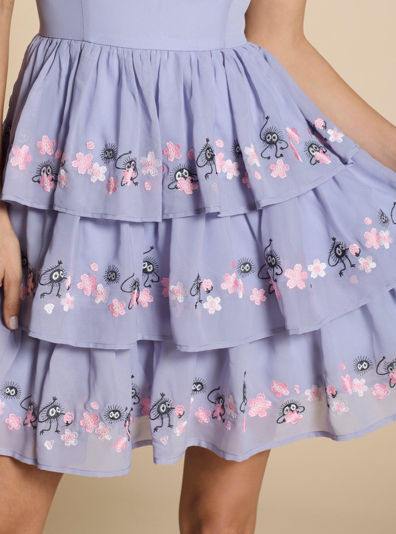 Her Universe Studio Ghibli® Spirited Away Soot Sprites Cherry Blossom Dress — BoxLunch Exclusive, PERIWINKLE, alternate