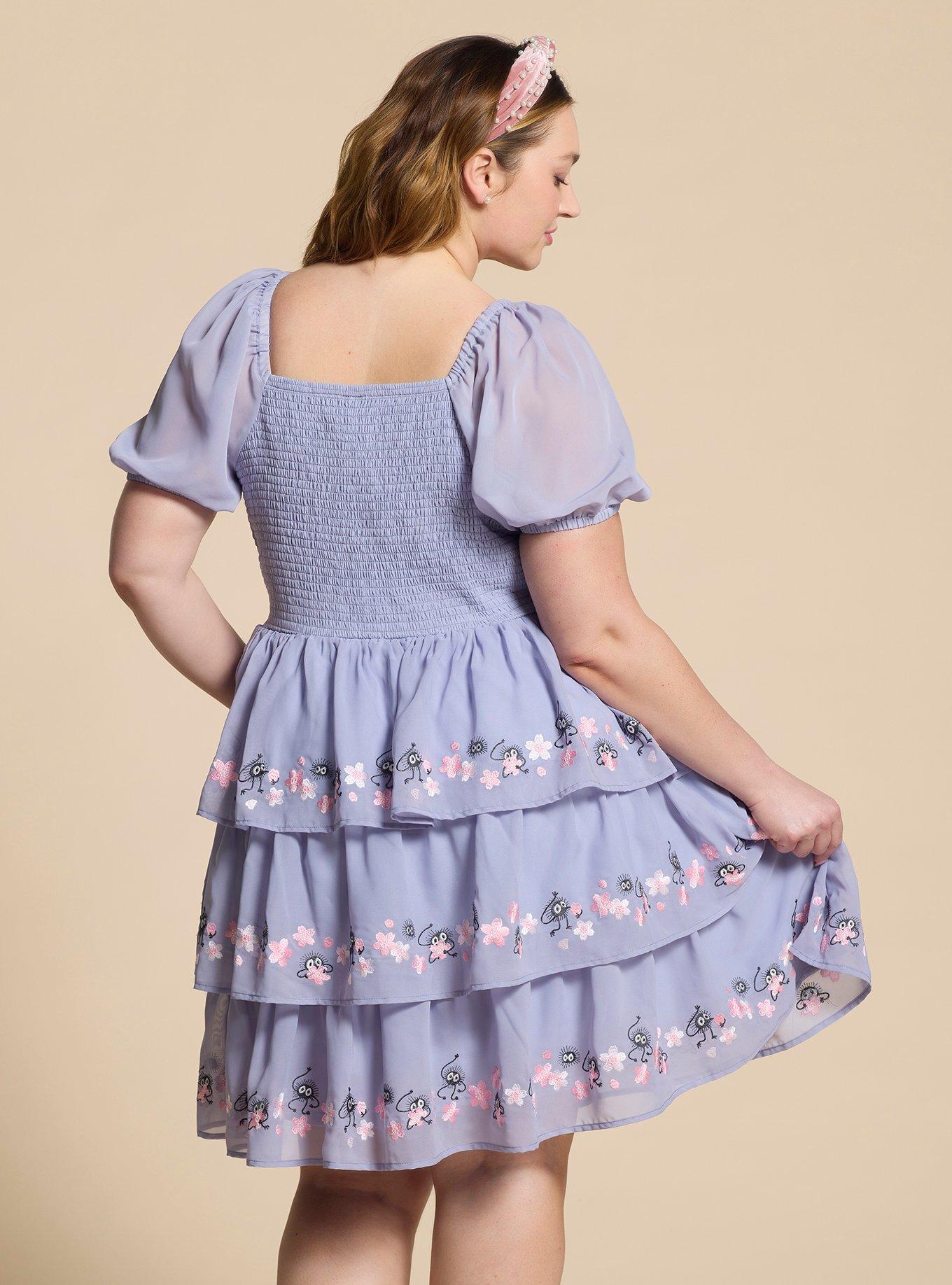 Her Universe Studio Ghibli® Spirited Away Soot Sprites Cherry Blossom Plus Size Dress — BoxLunch Exclusive, PERIWINKLE, alternate