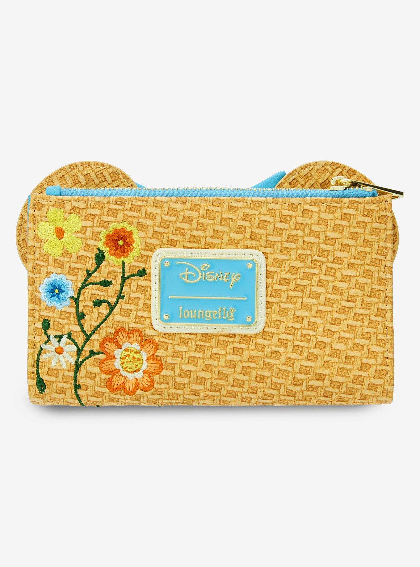 Loungefly Disney Minnie Mouse Raffia Floral Ears Wallet - BoxLunch Exclusive, , alternate