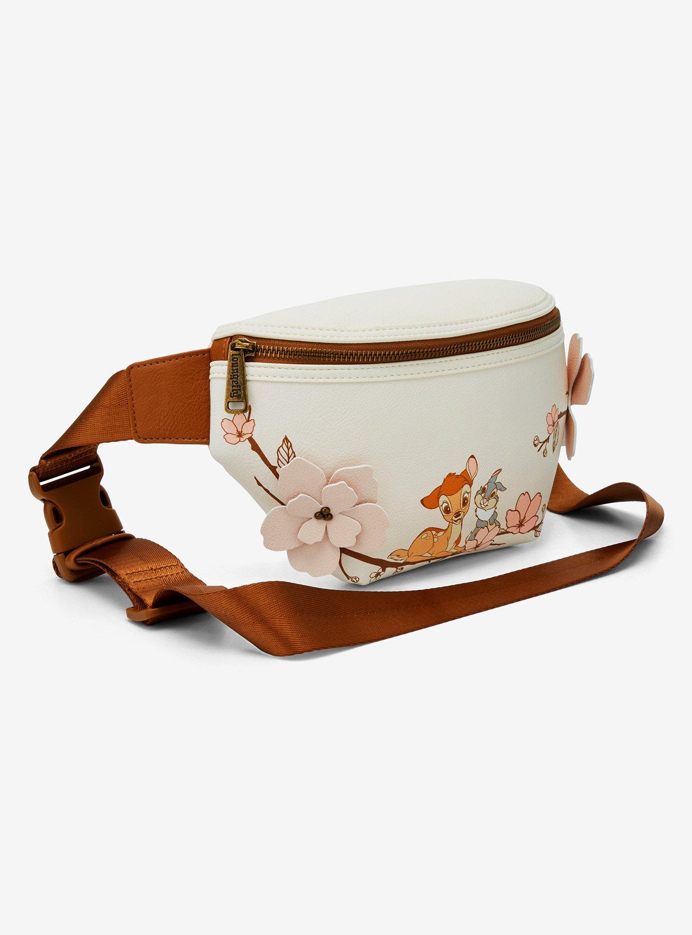 Loungefly Disney Bambi Cherry Blossom Embroidered Belt Bag — BoxLunch Exclusive, , hi-res