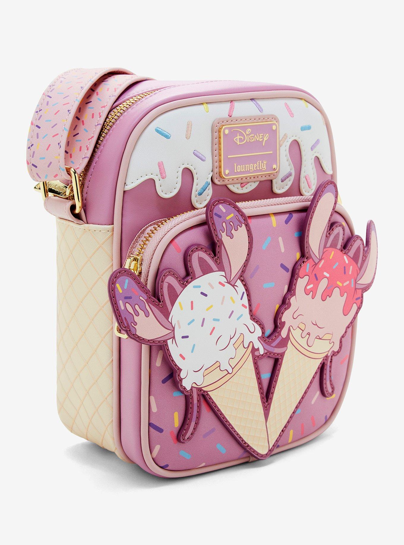 Loungefly Disney Lilo & Stitch Angel Ice Cream Cone Crossbody Bag — BoxLunch Exclusive, , hi-res