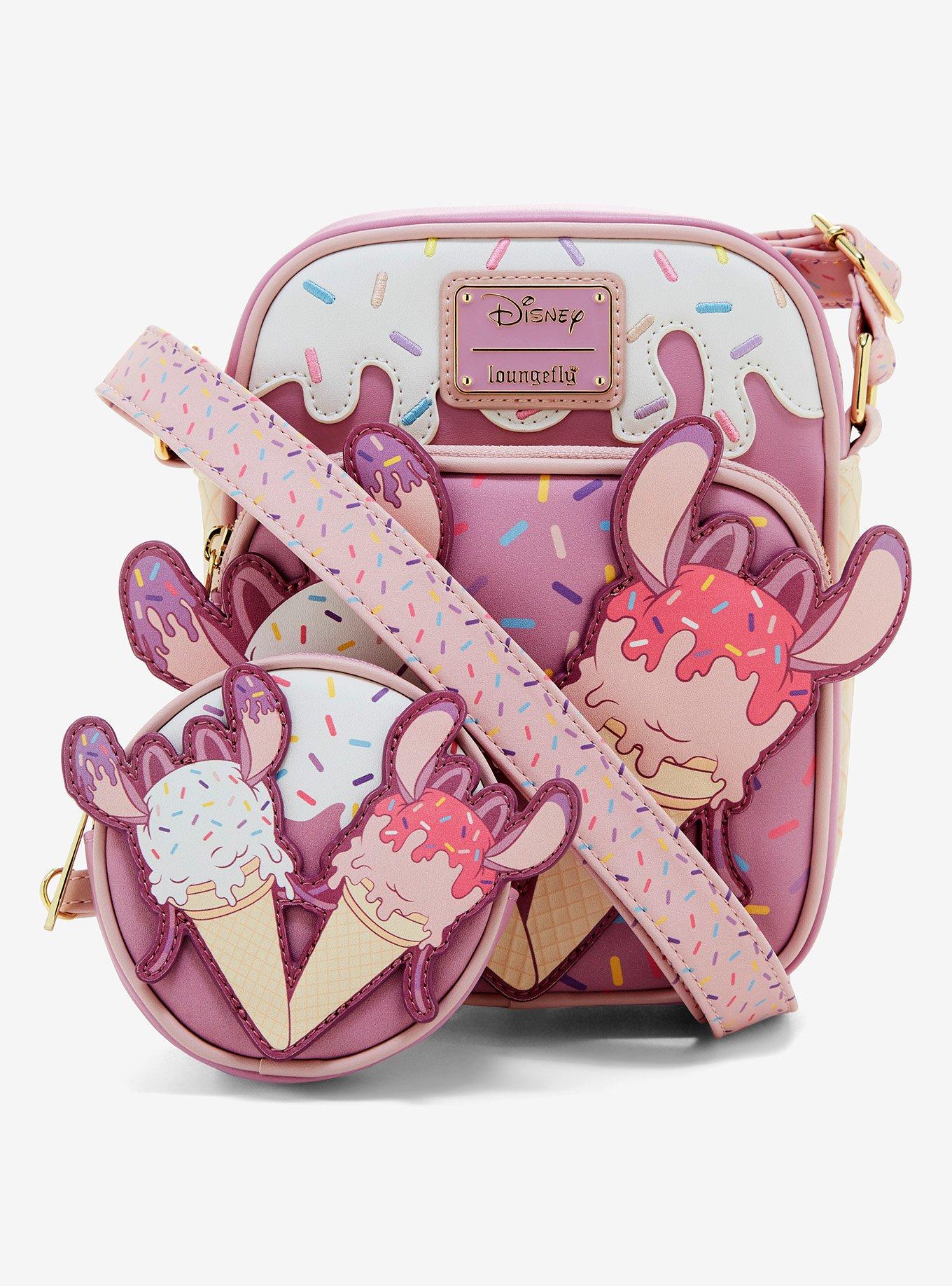 Loungefly Disney Lilo & Stitch Angel Ice Cream Cone Crossbody Bag — BoxLunch Exclusive, , alternate