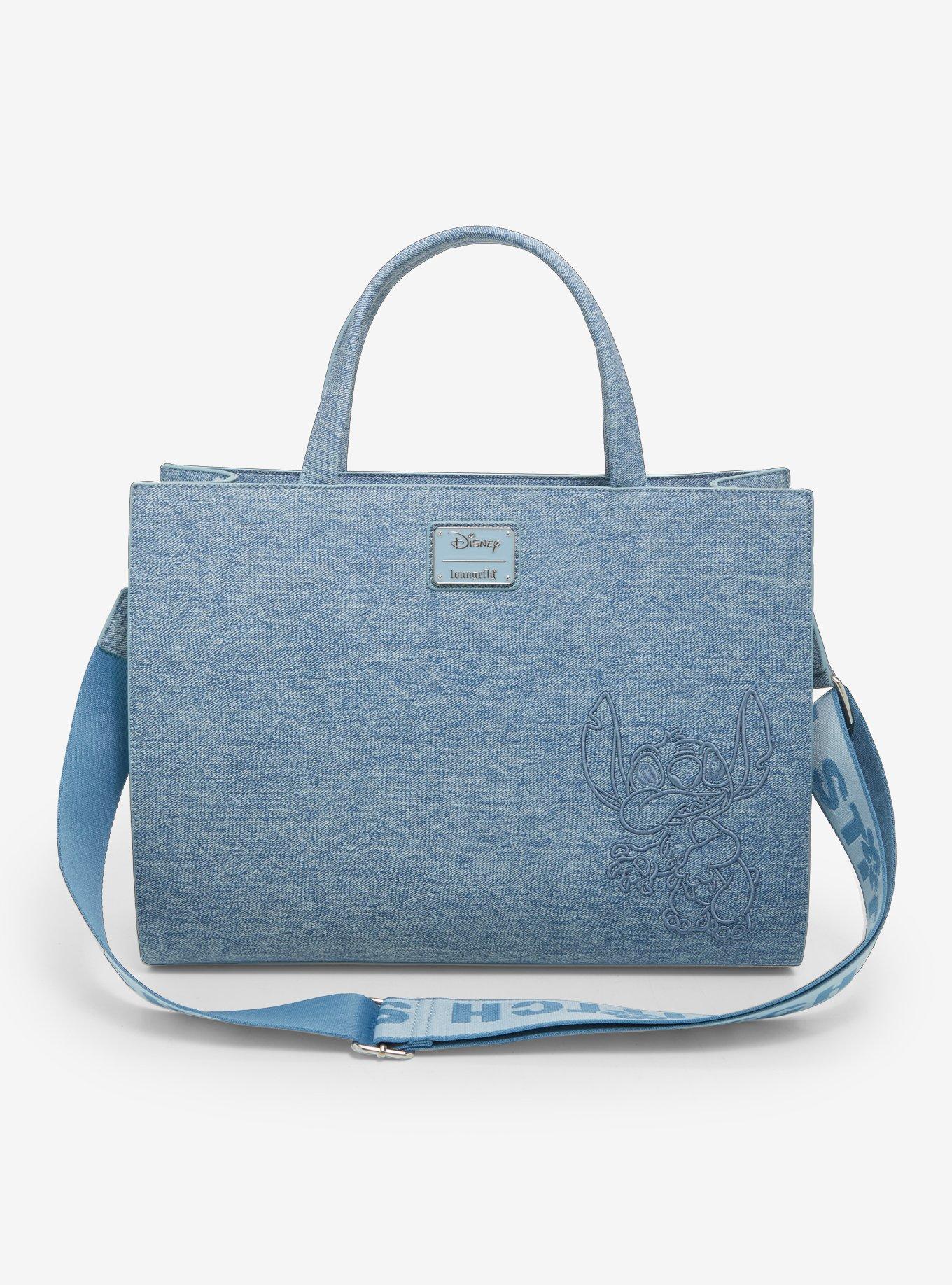 Loungefly Disney Lilo & Stitch Denim Stitch Handbag - BoxLunch Exclusive, , alternate