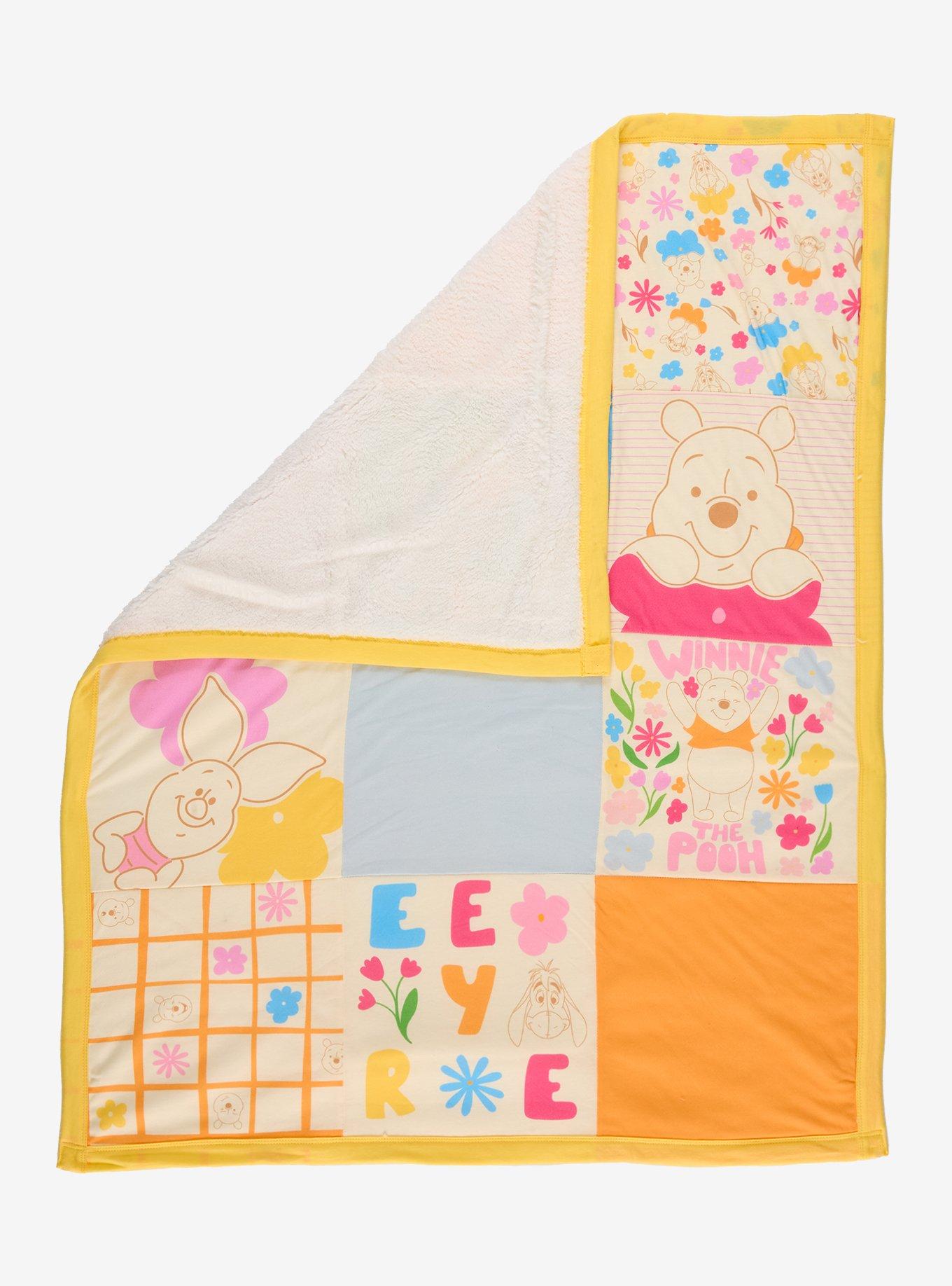 Disney Winnie the Pooh Floral Quilted Baby Blanket — BoxLunch Exclusive, , hi-res